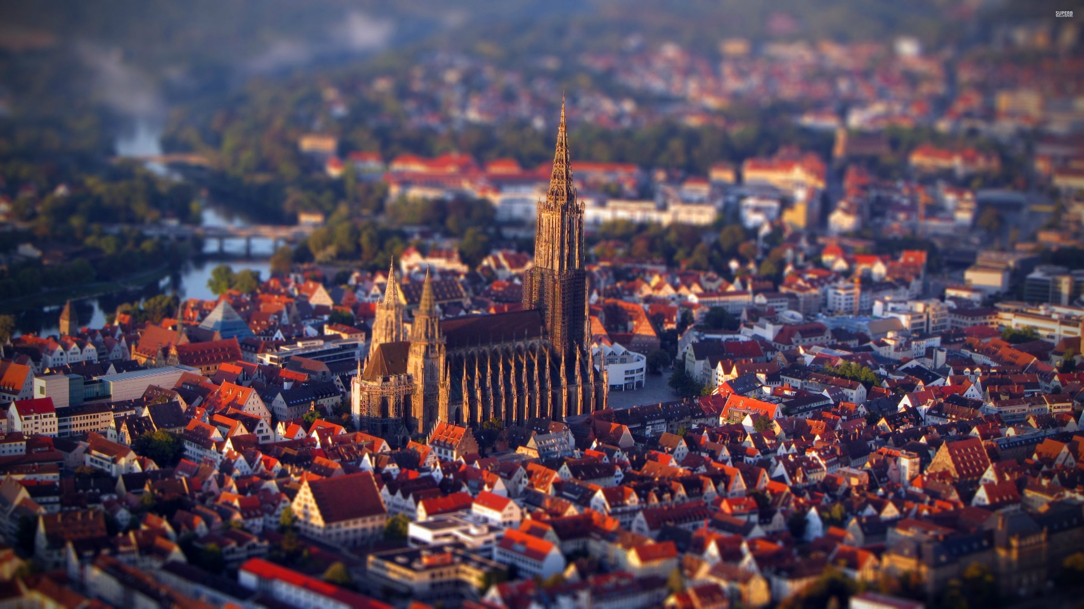 Iglesia en Ulm, Alemania HD fondo de pantalla