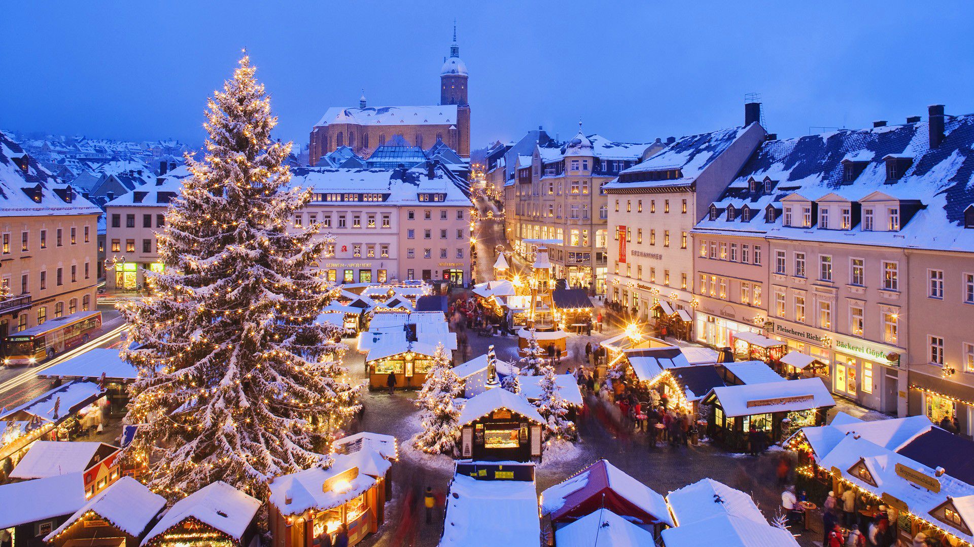 Fondos de pantalla: paisaje urbano, invierno, noche, Alemania, recurso, mercados