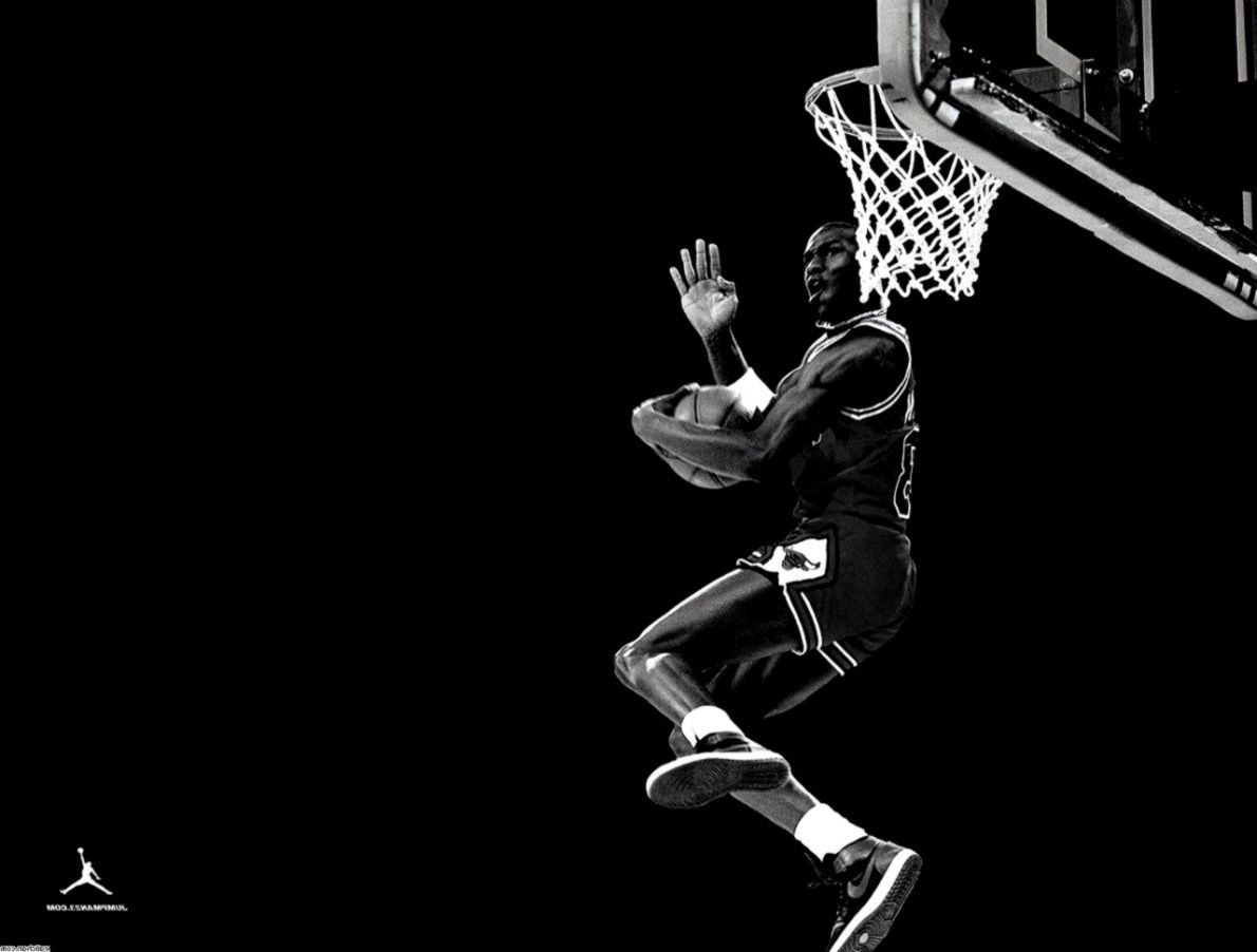 Fondo de pantalla Hd 1080P Blanco y negro Michael Jordan | Genius Wallpapers