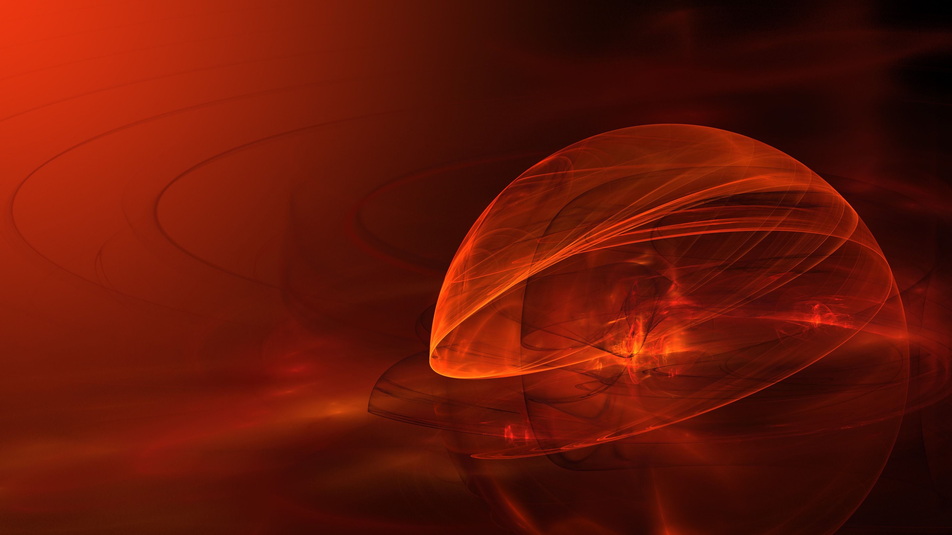 3D Fractal Abstract Orange 4k, HD Abstract, 4k Wallpapers, Images