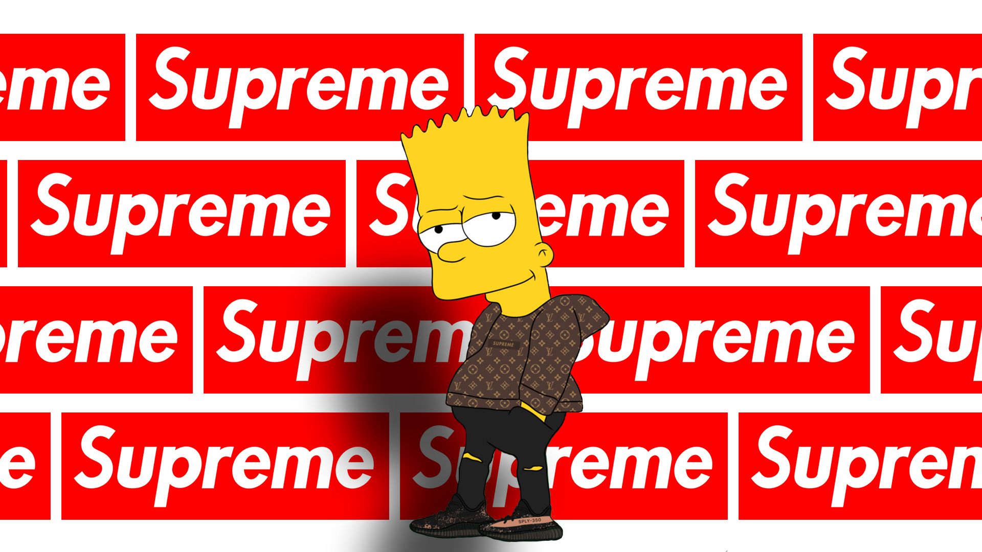 Fondo de pantalla de Supreme X Bart Simpson - Álbum en Imgur