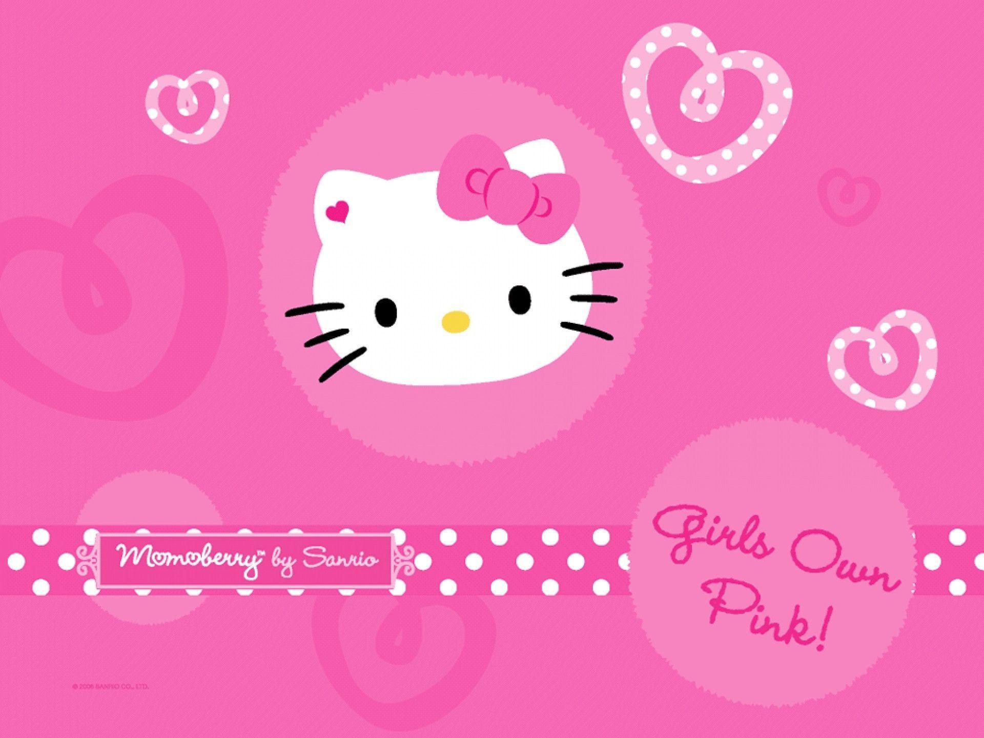 Sanrio Hello Kitty Wallpaper Pink - Fondo de pantalla rosa Hello Kitty