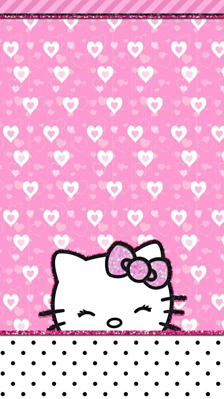 9686 fondo de pantalla de hello kitty rosa