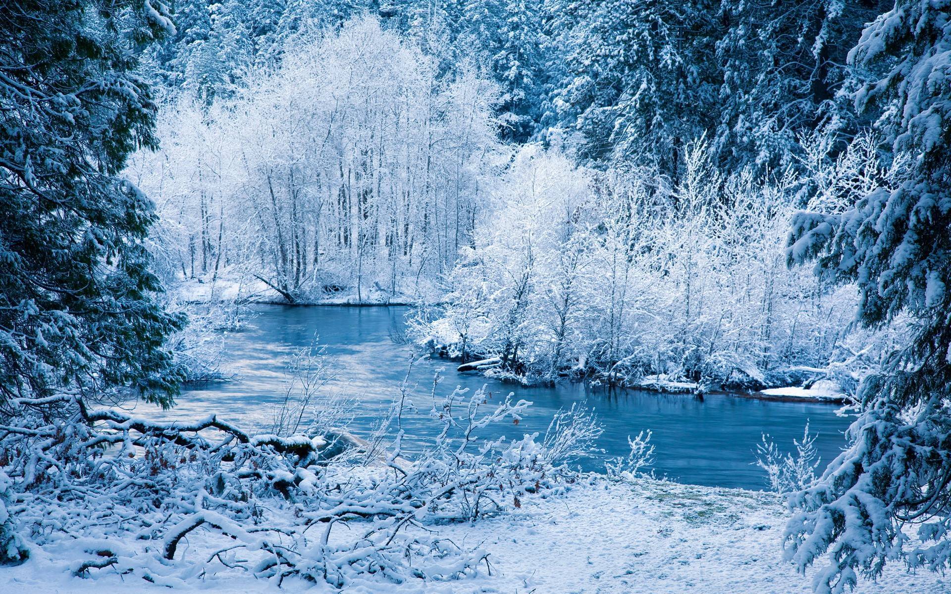 Christmas Landscape Desktop Wallpapers - Beautiful Snow Pictures In