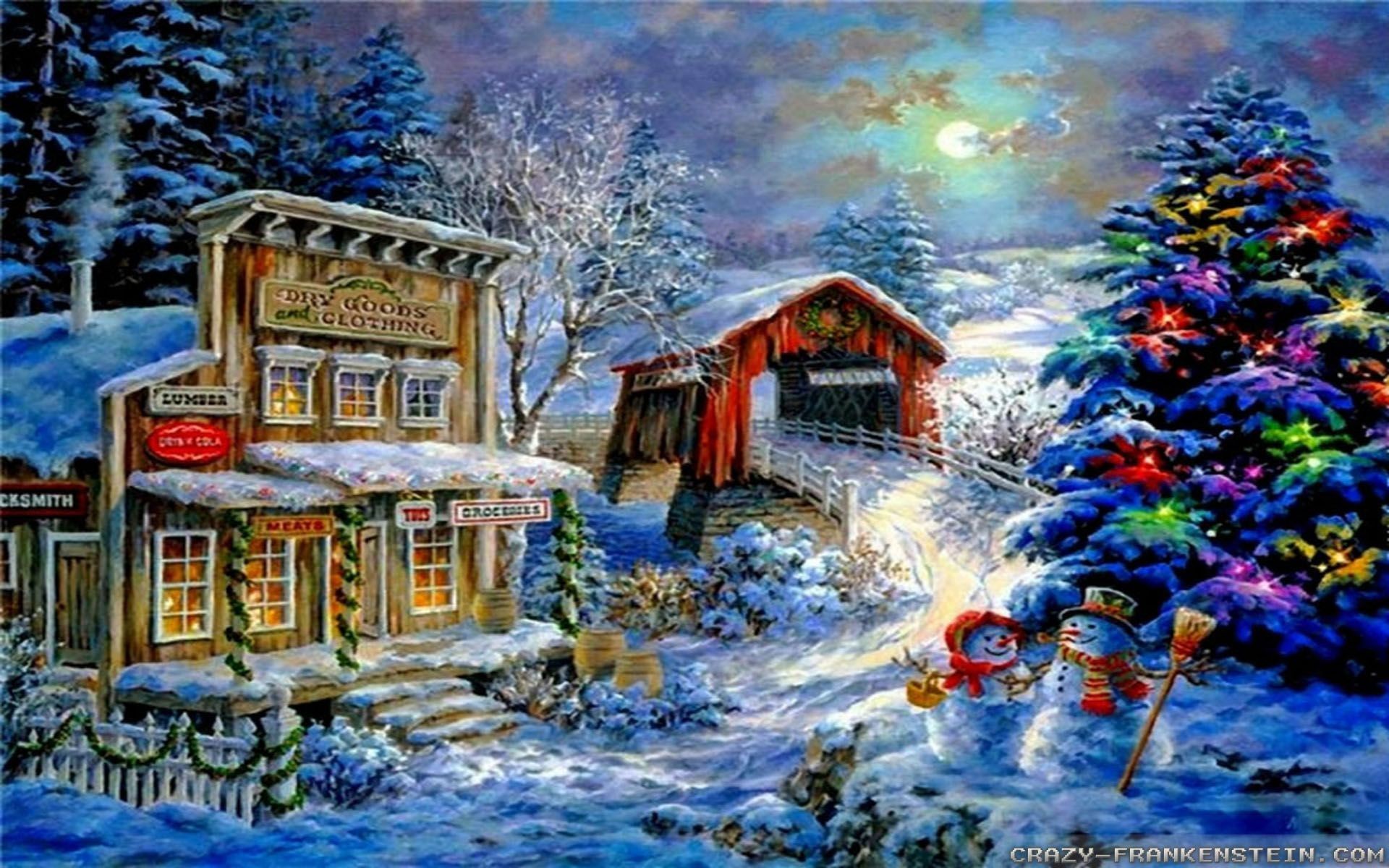 Christmas Snow Scene Wallpapers (más de 56 imágenes de fondo)