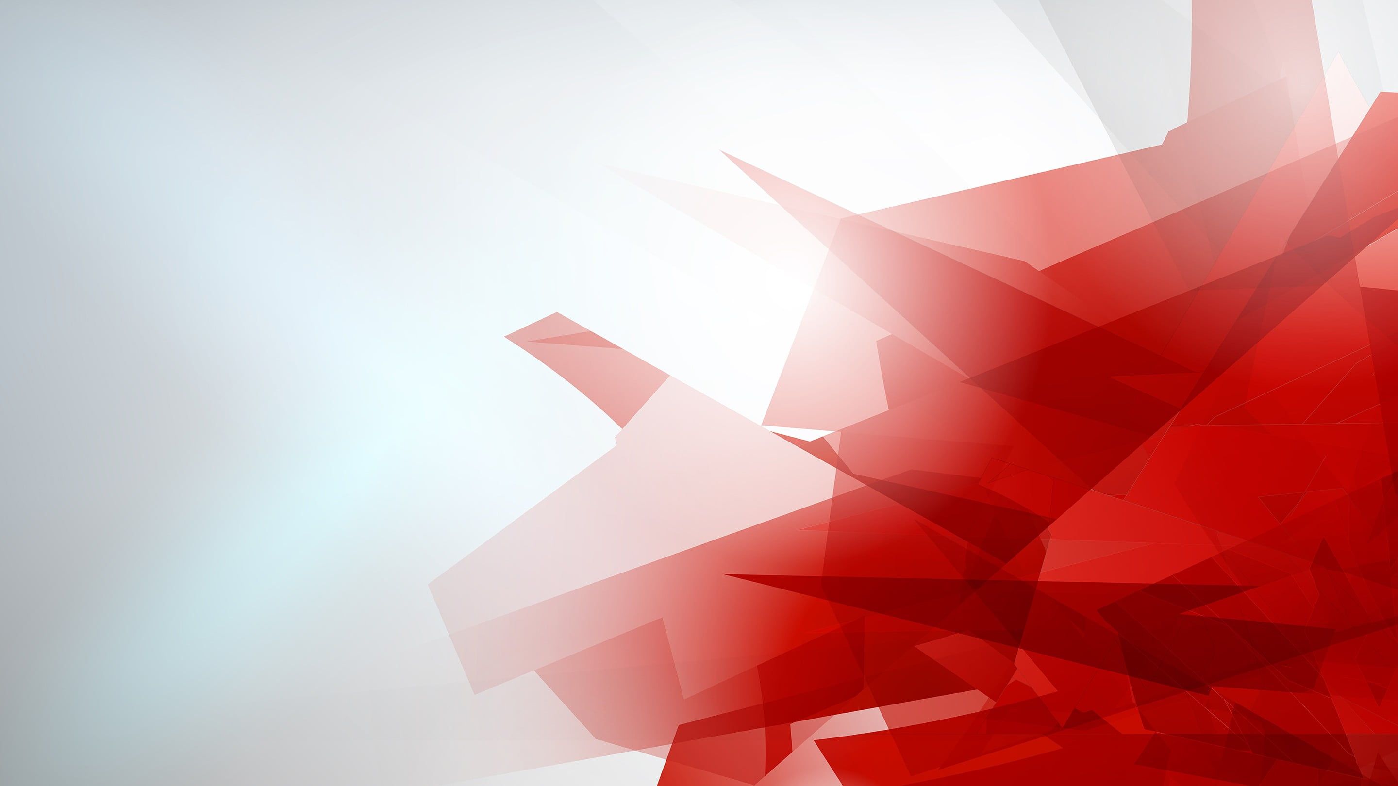 Fondo de pantalla digital rojo y blanco, fondo de pantalla abstracto, bajo poli HD