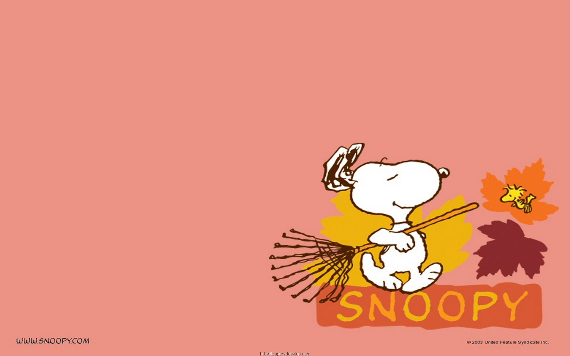 Snoopy Fall HD Wallpaper, imágenes de fondo