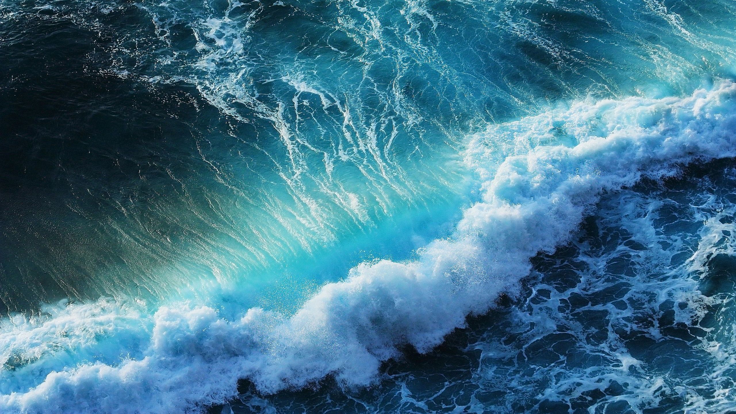 2560x1440 Sea wave Fondos de pantalla | #RockxOnTour | Fondo de pantalla de olas, mar