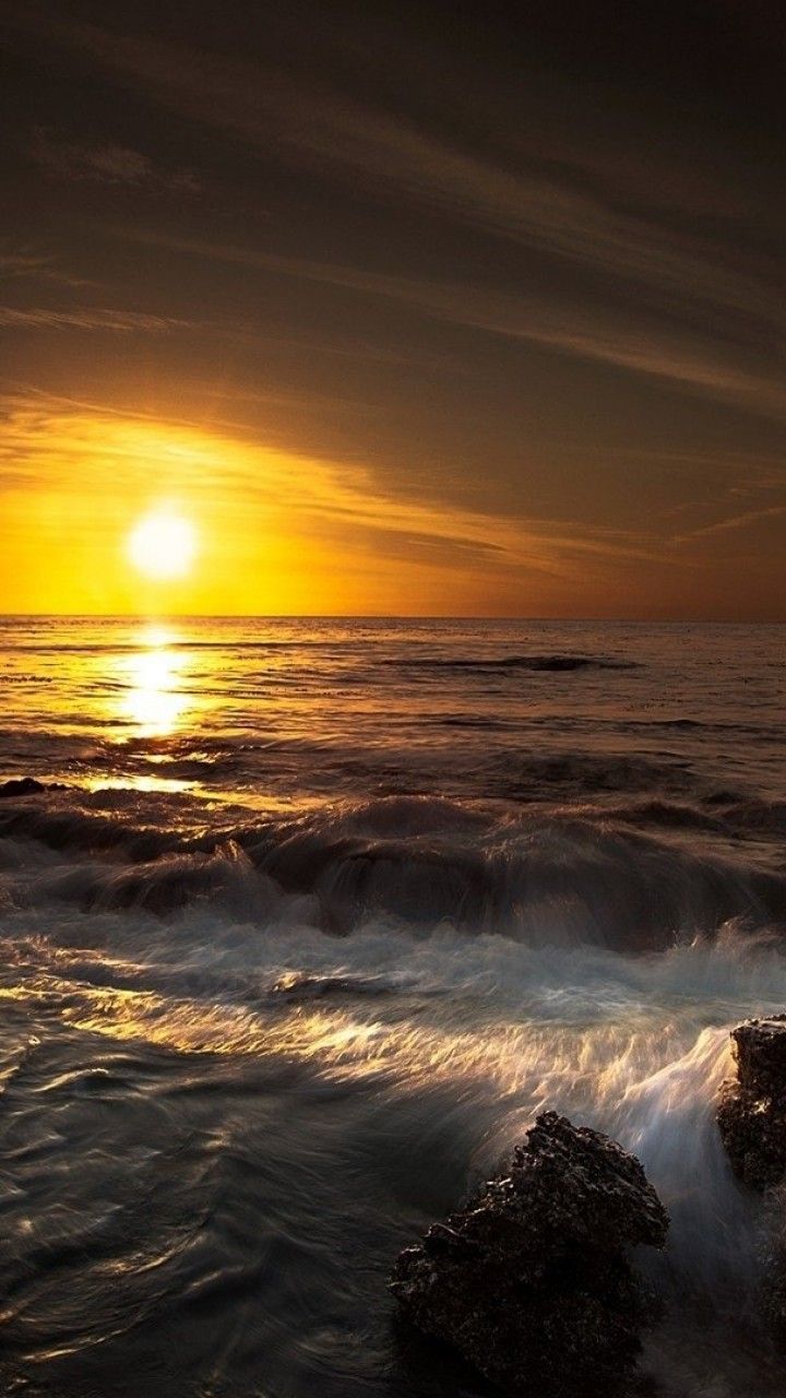 Coastal Waves Sunrise Fondo de pantalla del teléfono Android ~ #smartphone #SNRTG