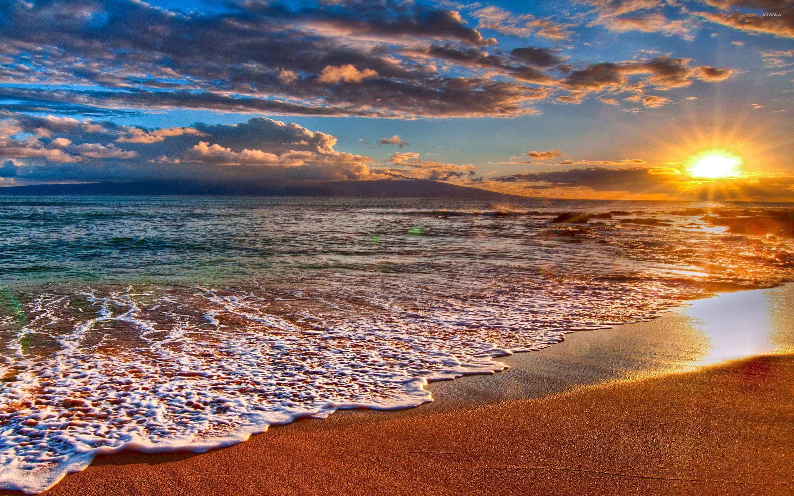 Beach sunrise wallpaper - Fondos de pantalla de playa - # 28357