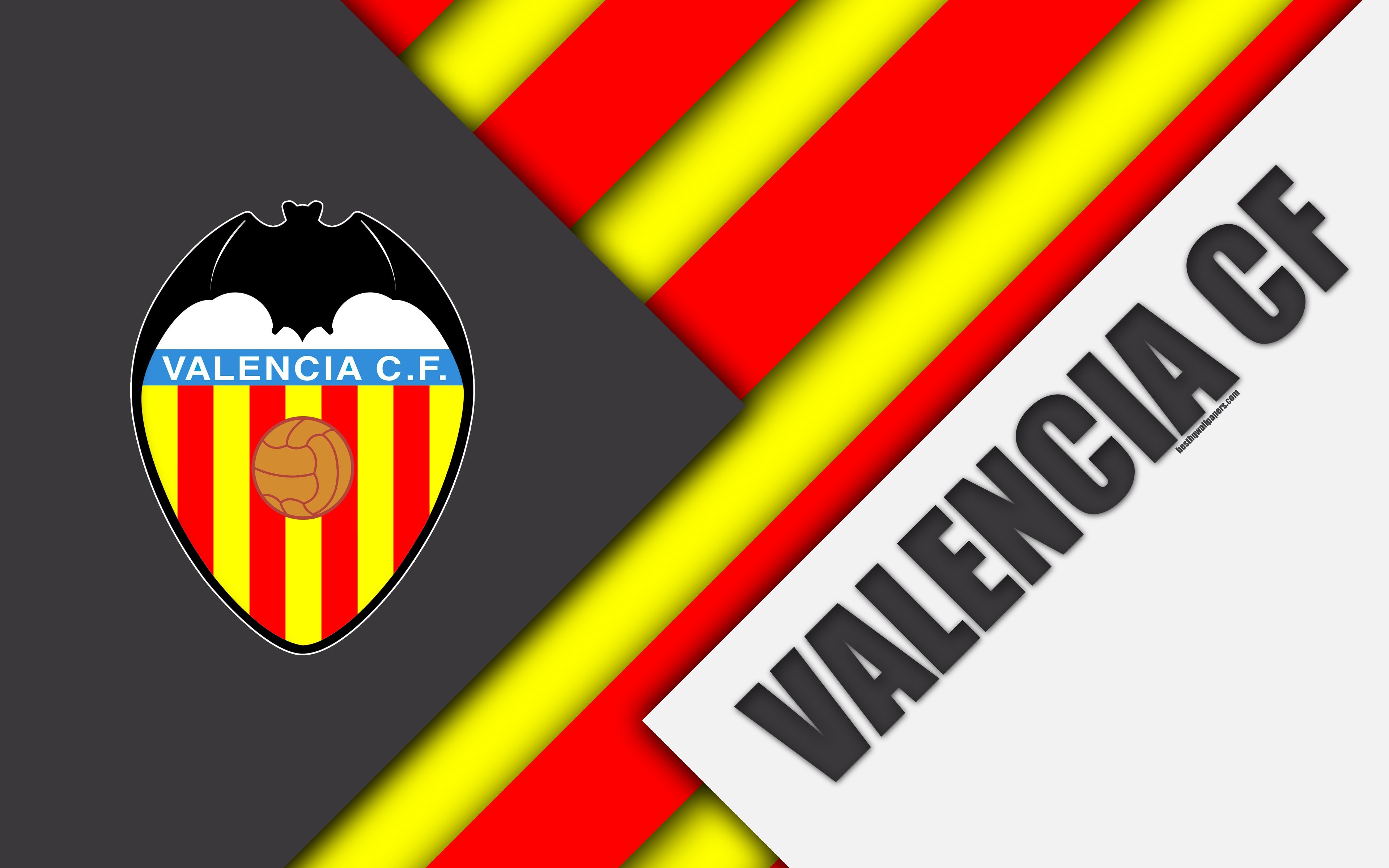 Descargar fondos de pantalla Valencia CF, 4K, club de fútbol español, Valencia