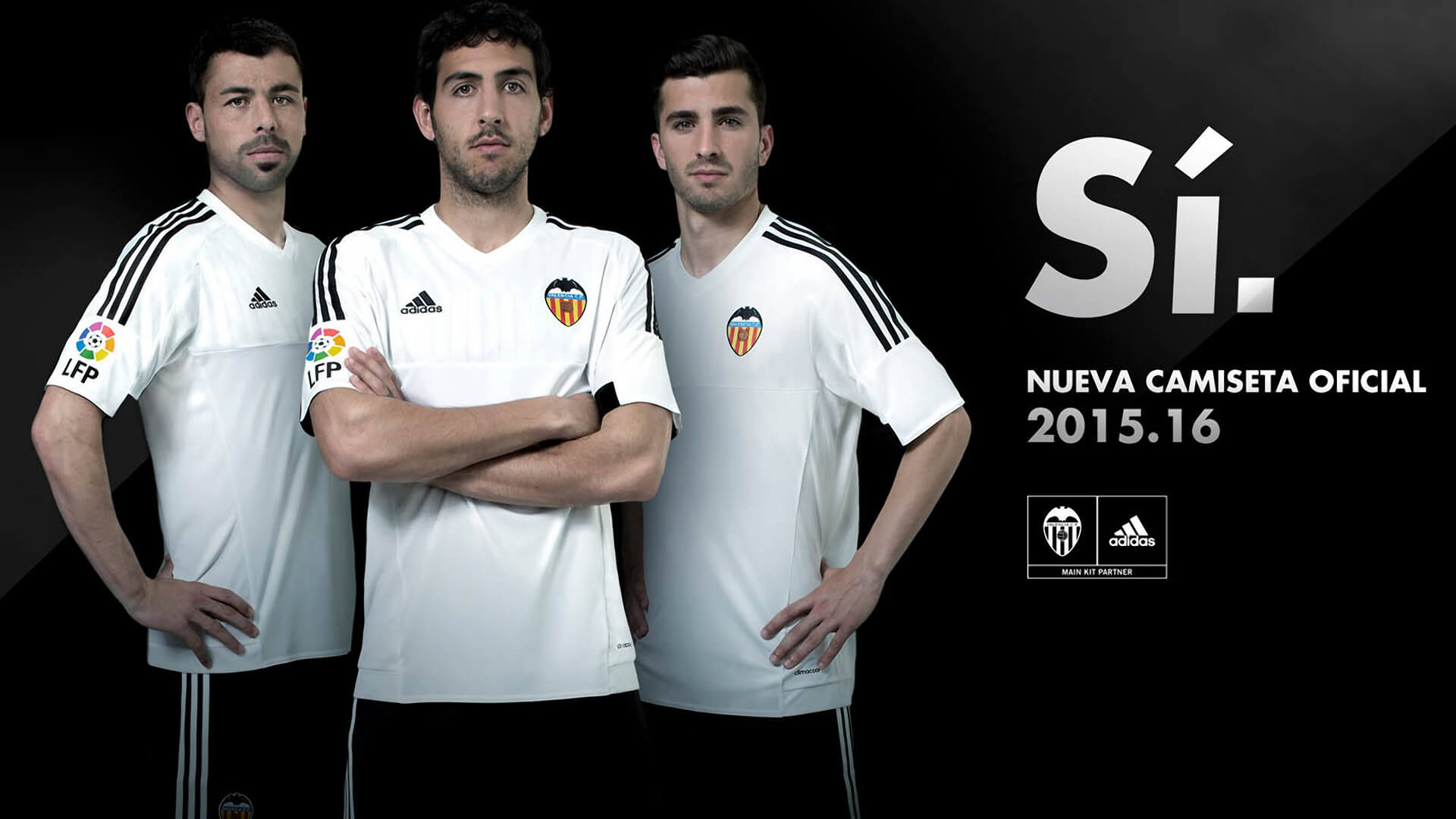 Valencia CF 2015-2016 Adidas Home Kit fondos de pantalla