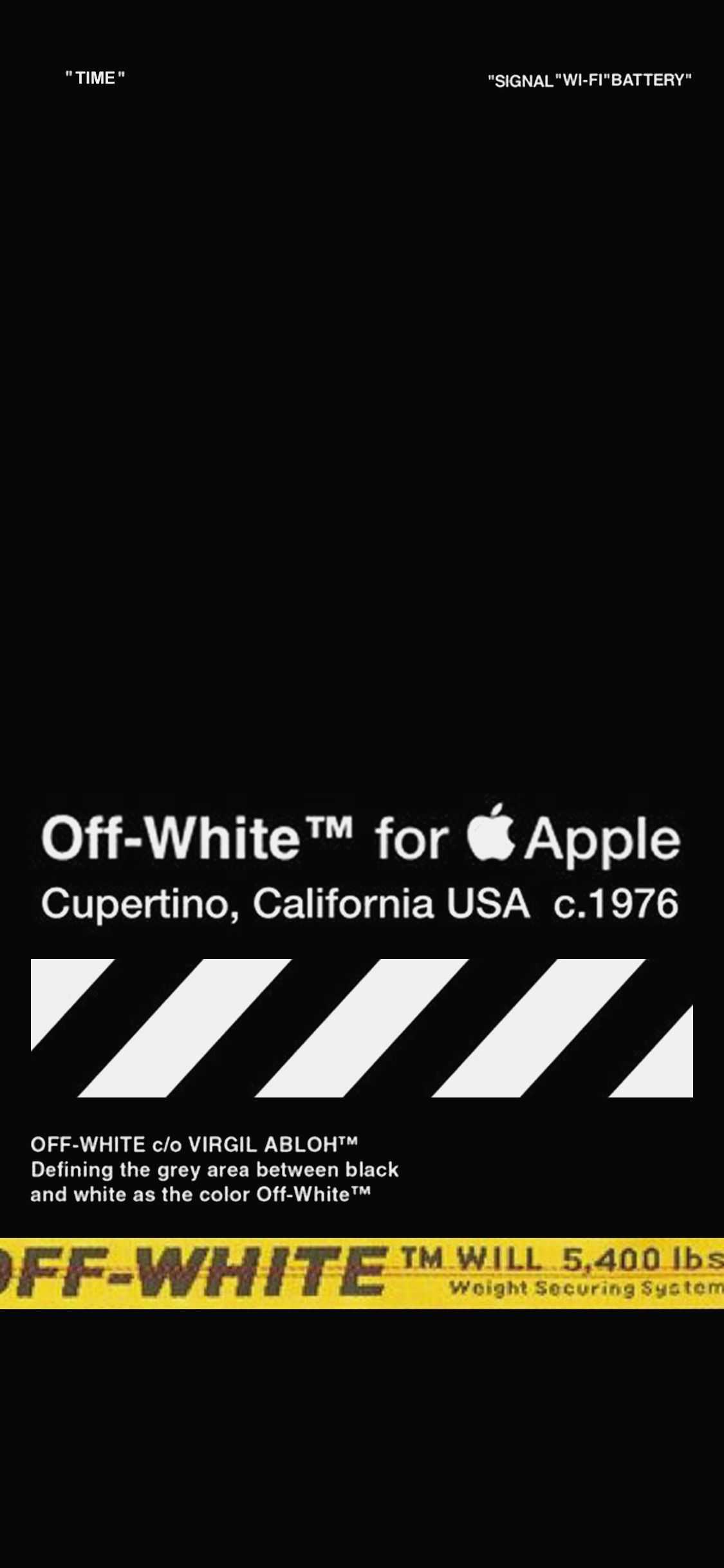 Pantalla de inicio blanquecina para iPhone X Hype Wallpaper White - Off White
