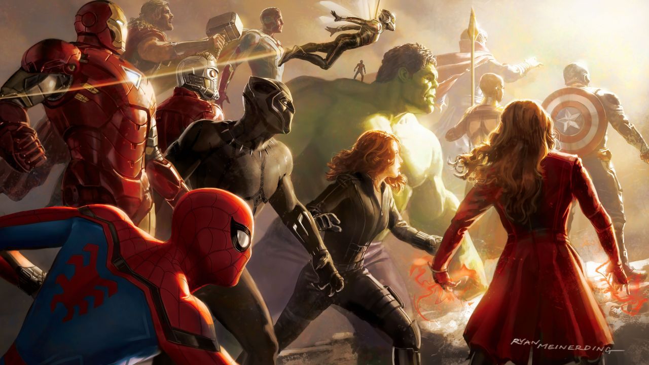Avengers Wallpaper: Infinity War, Artwork, Marvel Comics, 4K, 8K