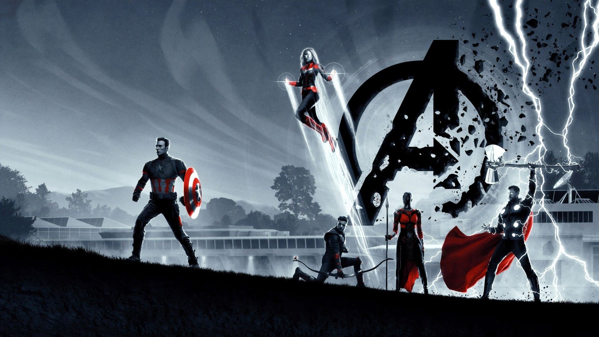 Capitán América Thor Capitán Marvel Avengers Endgame fondo de pantalla