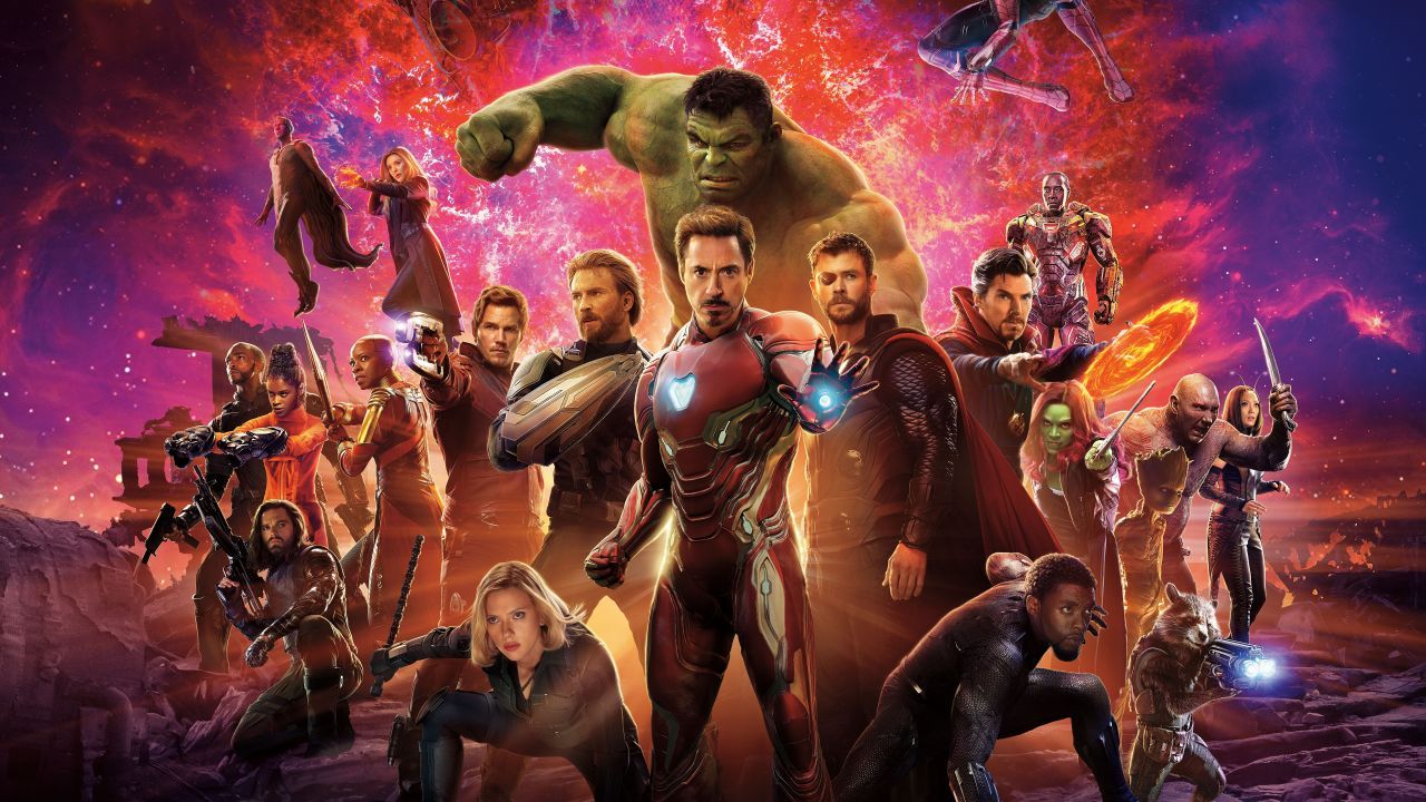 Avengers de fondo de pantalla: Infinity War, War Machine, Vision, Scarlet Witch