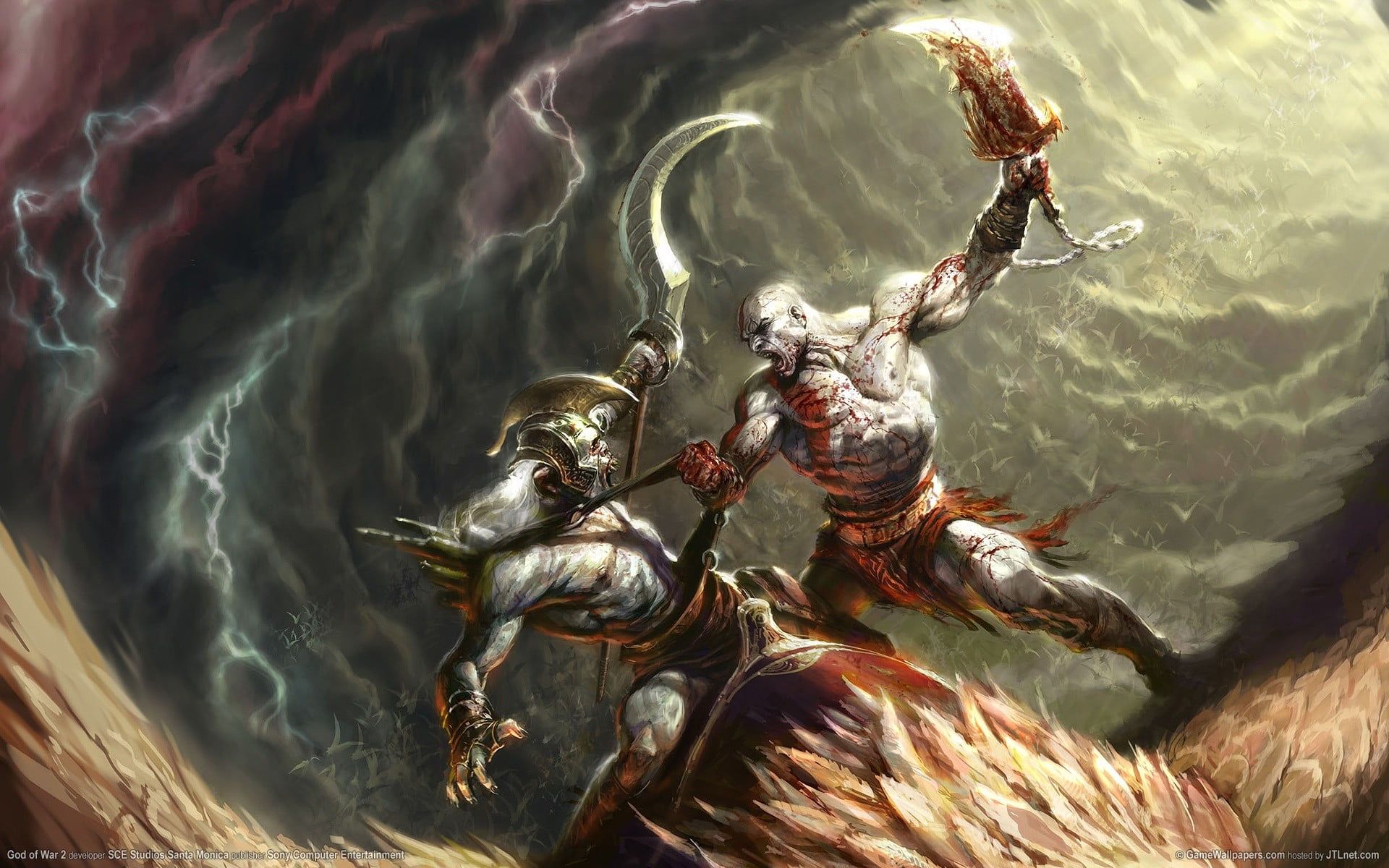 God of War video game poster HD fondo de pantalla | Destello de papel tapiz