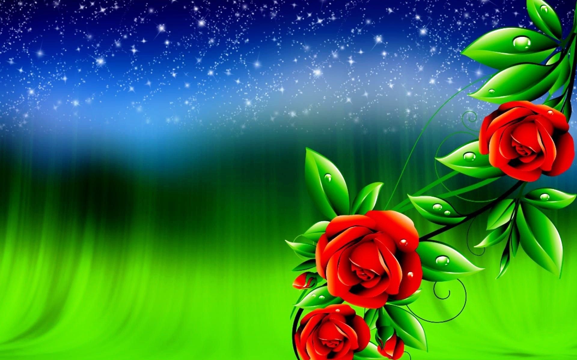 Rose Flowers Digital Design 3d Wallpapers - El fondo de pantalla