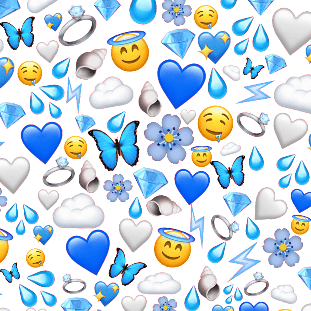 fondo de pantalla azul bluewallpaper nubes nube emojis emoji