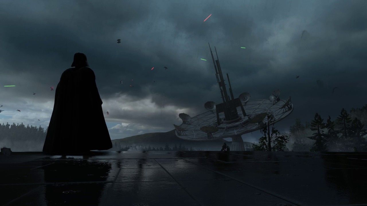 Darth Vader Endor Rain Wallpaper Dreamscene