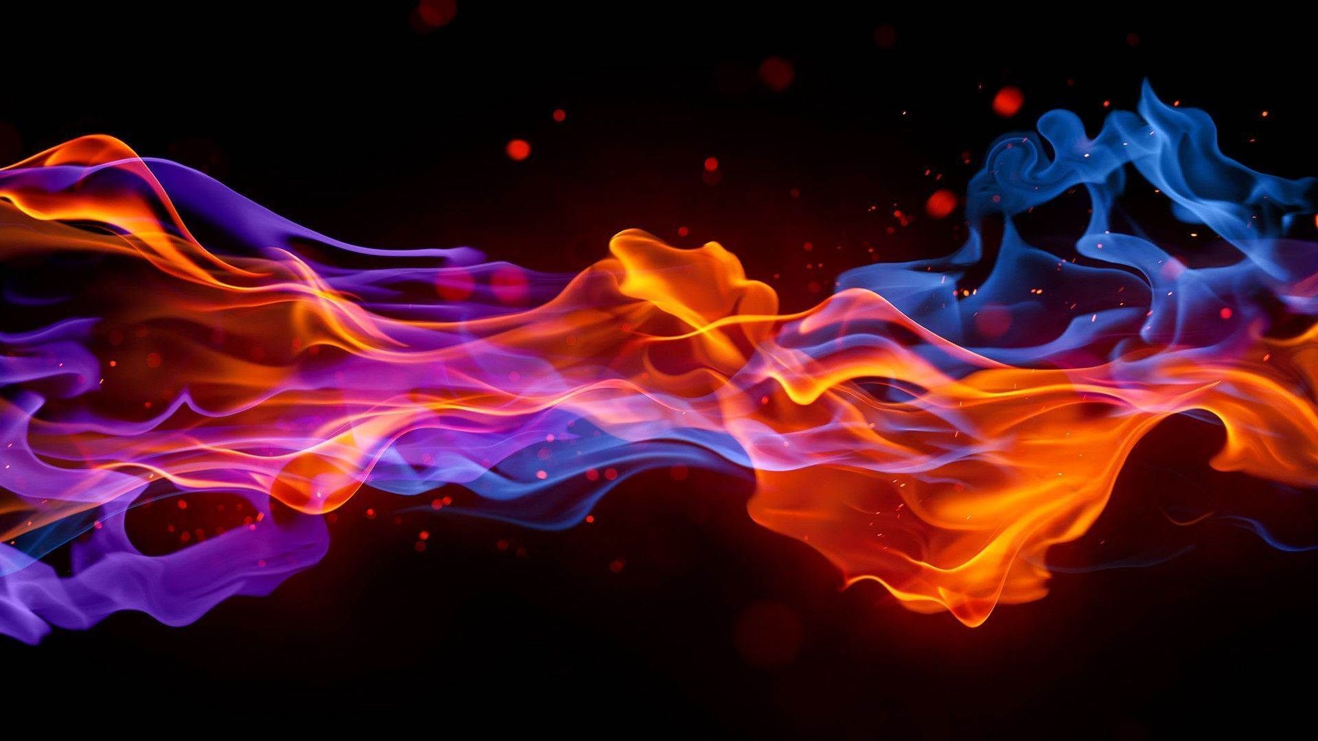 Hot Rod Flames Multicolor 4k Background - Mobile Compatible Fire