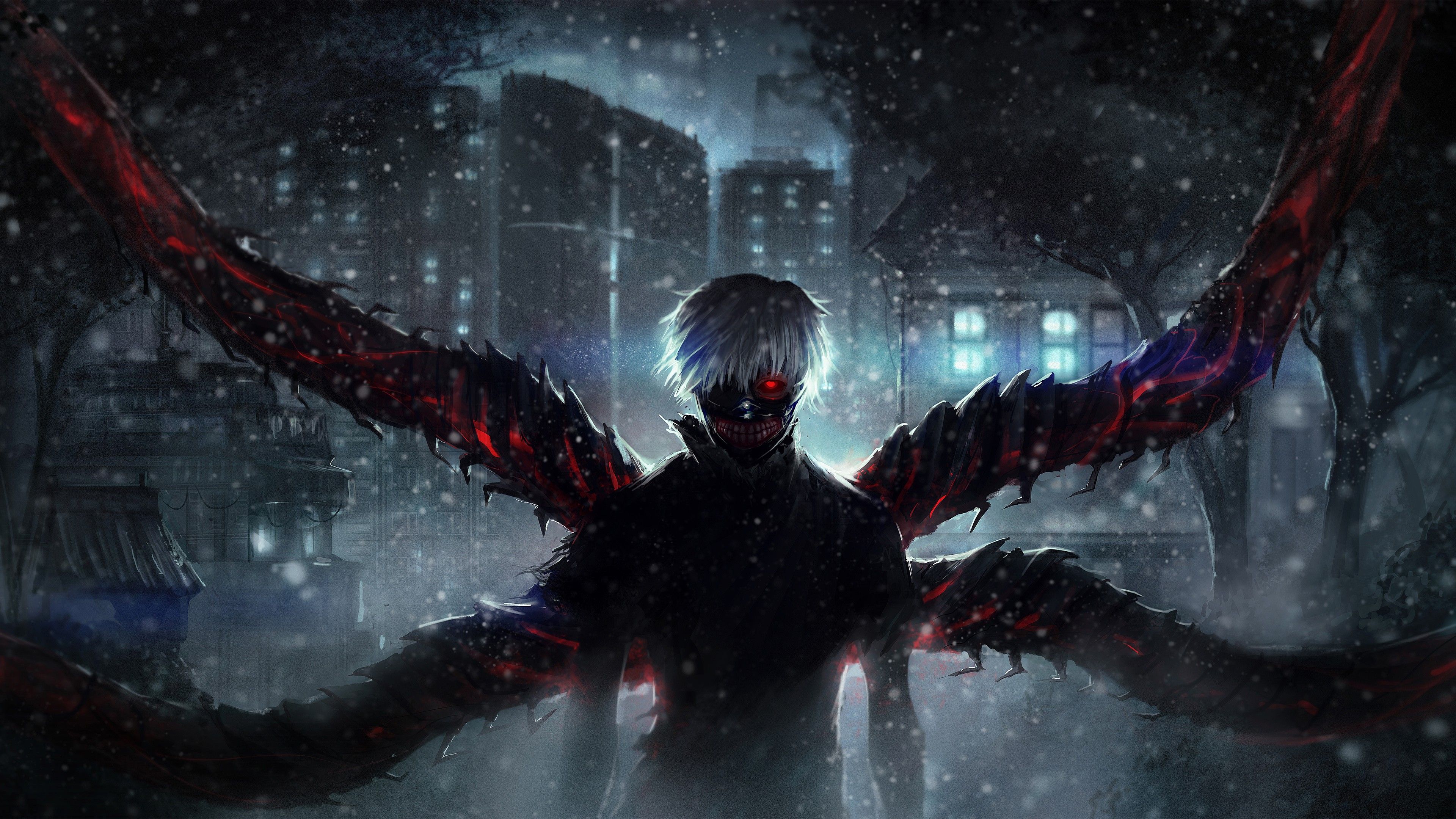 Fondos de pantalla: anime, Kaneki Ken, Tokyo Ghoul, oscuridad, captura de pantalla