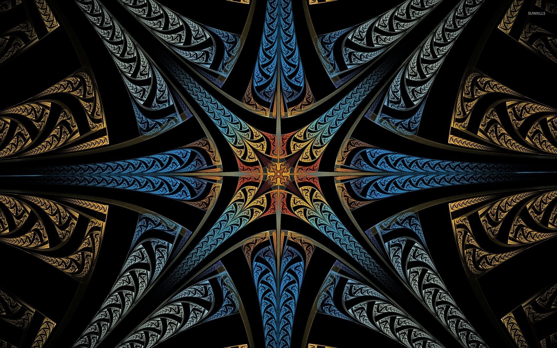 Star like fractal design wallpaper - Fondos de pantalla abstractos - # 25811