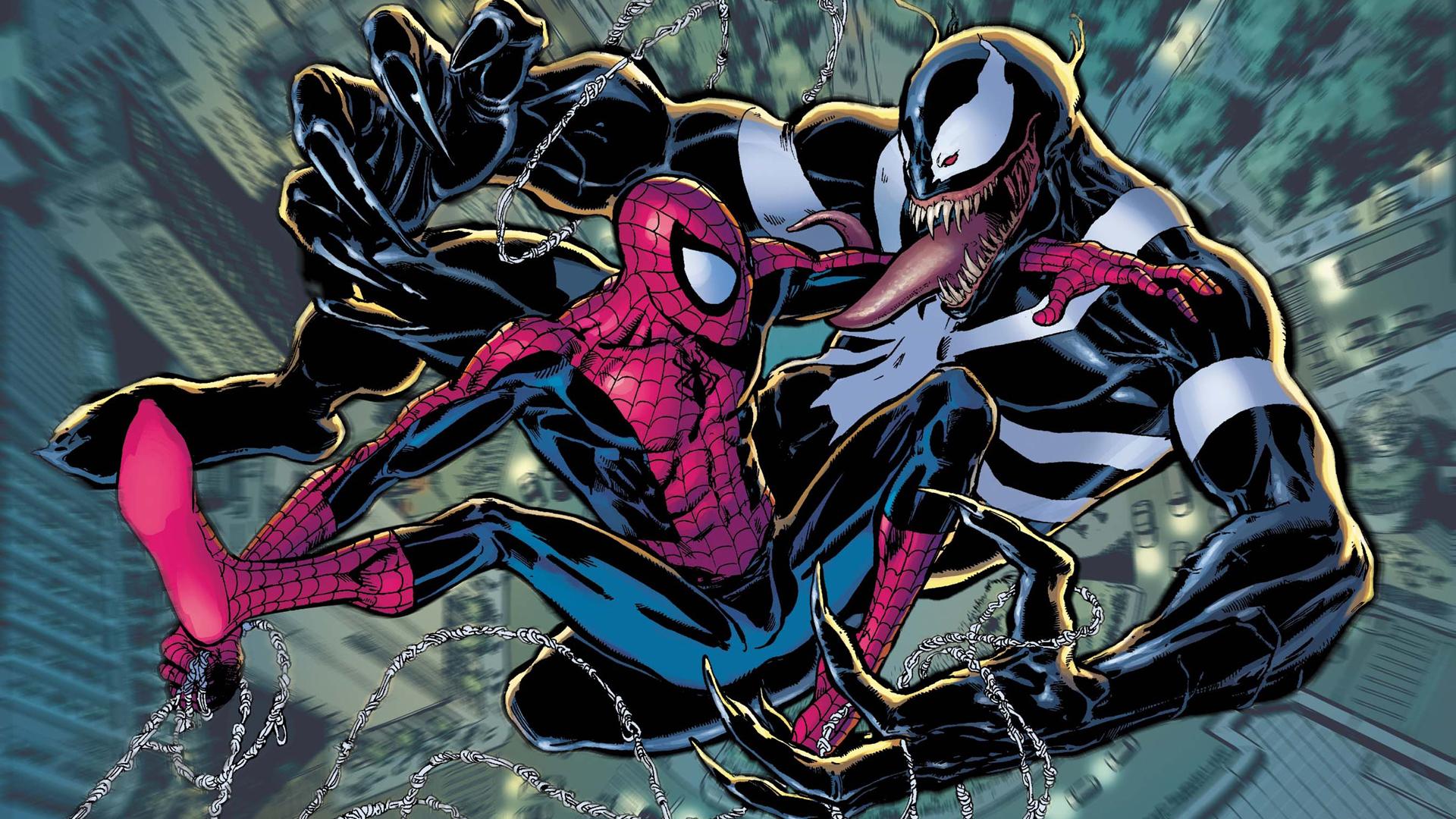 Spiderman Comics Spider-man Superhéroe fihgting fondo de pantalla 4K HD