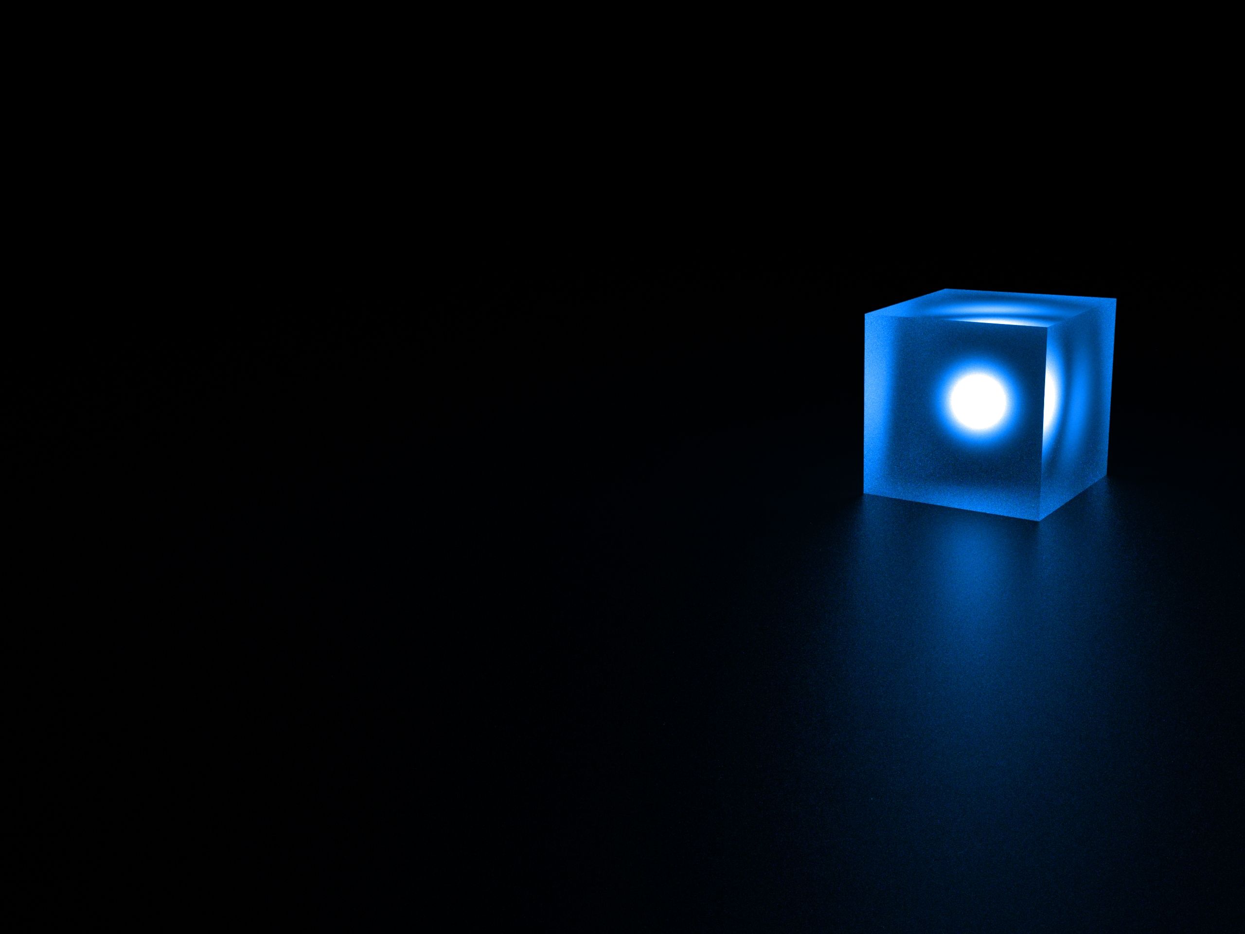 cubos brillantes azules 3d render led 2560x1920 fondo de pantalla de alta calidad