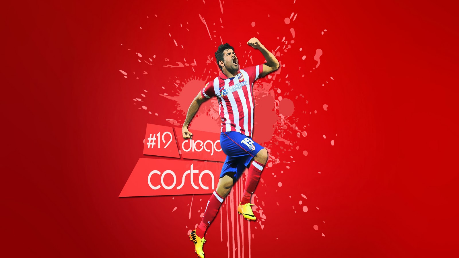 Diego Costa Atletico Madrid Wallpaper # 29547 Fondo de pantalla | Descargar HD