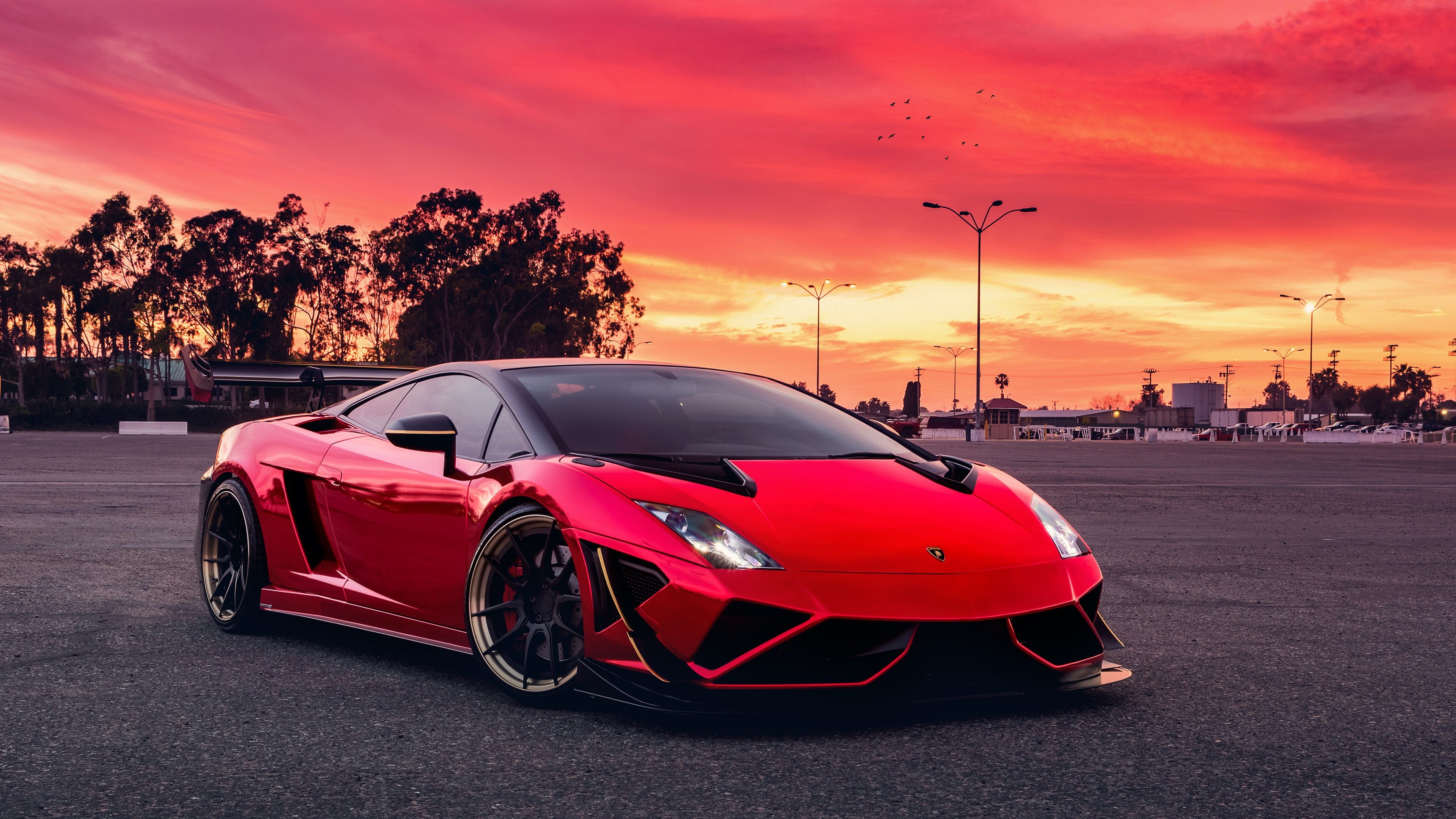 Red Lamborghini Gallardo, HD Cars, fondos de pantalla 4k, imágenes