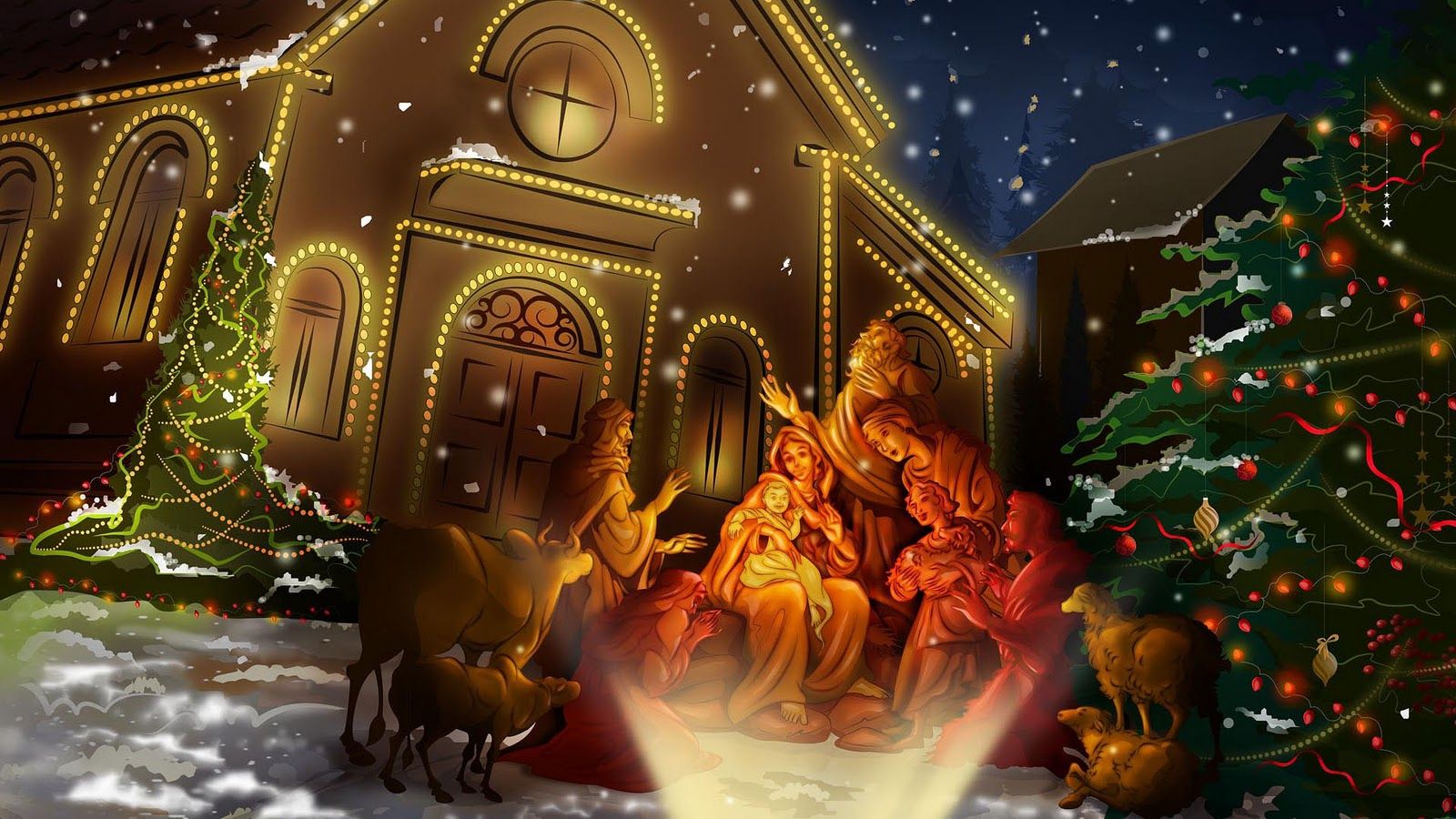Fondos de pantalla Hd Navidad - Christmas Scene Facebook Cover (# 421104