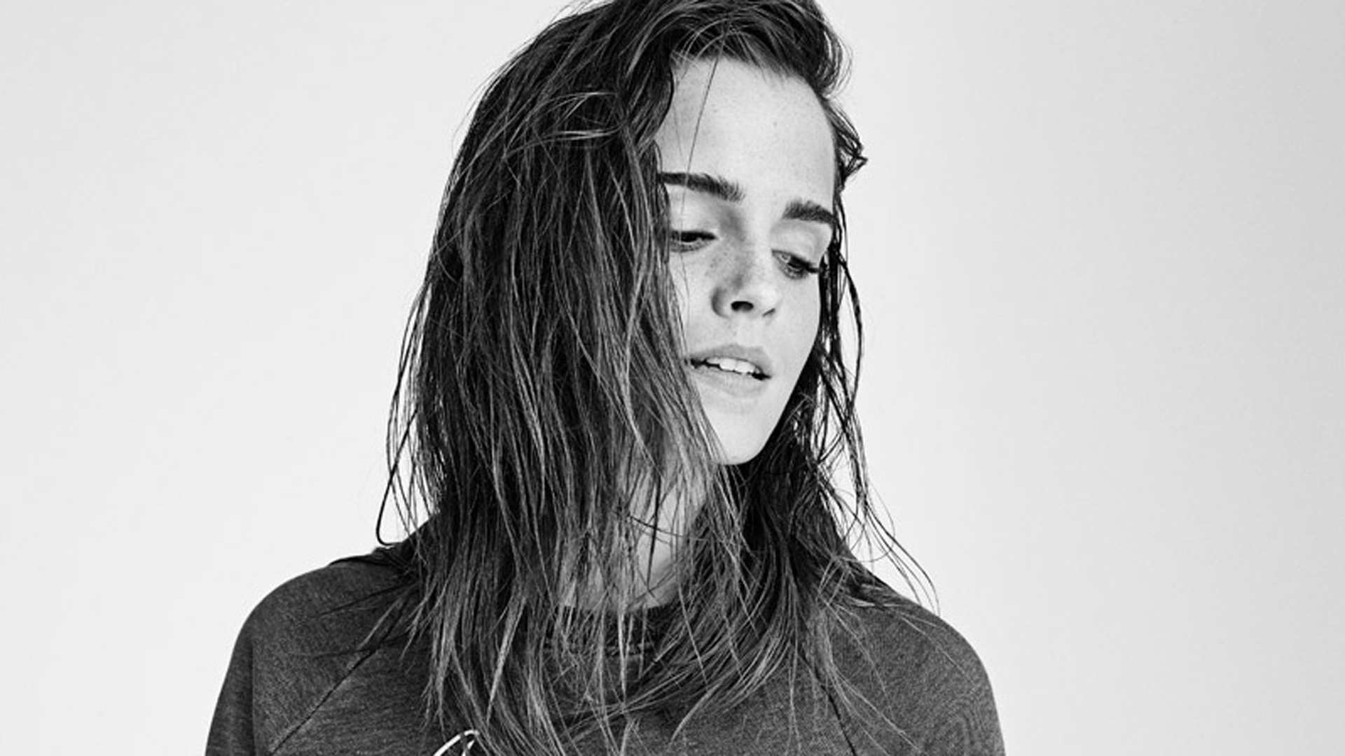 Fondo de pantalla de Emma Watson en blanco y negro 65485 1920x1080px