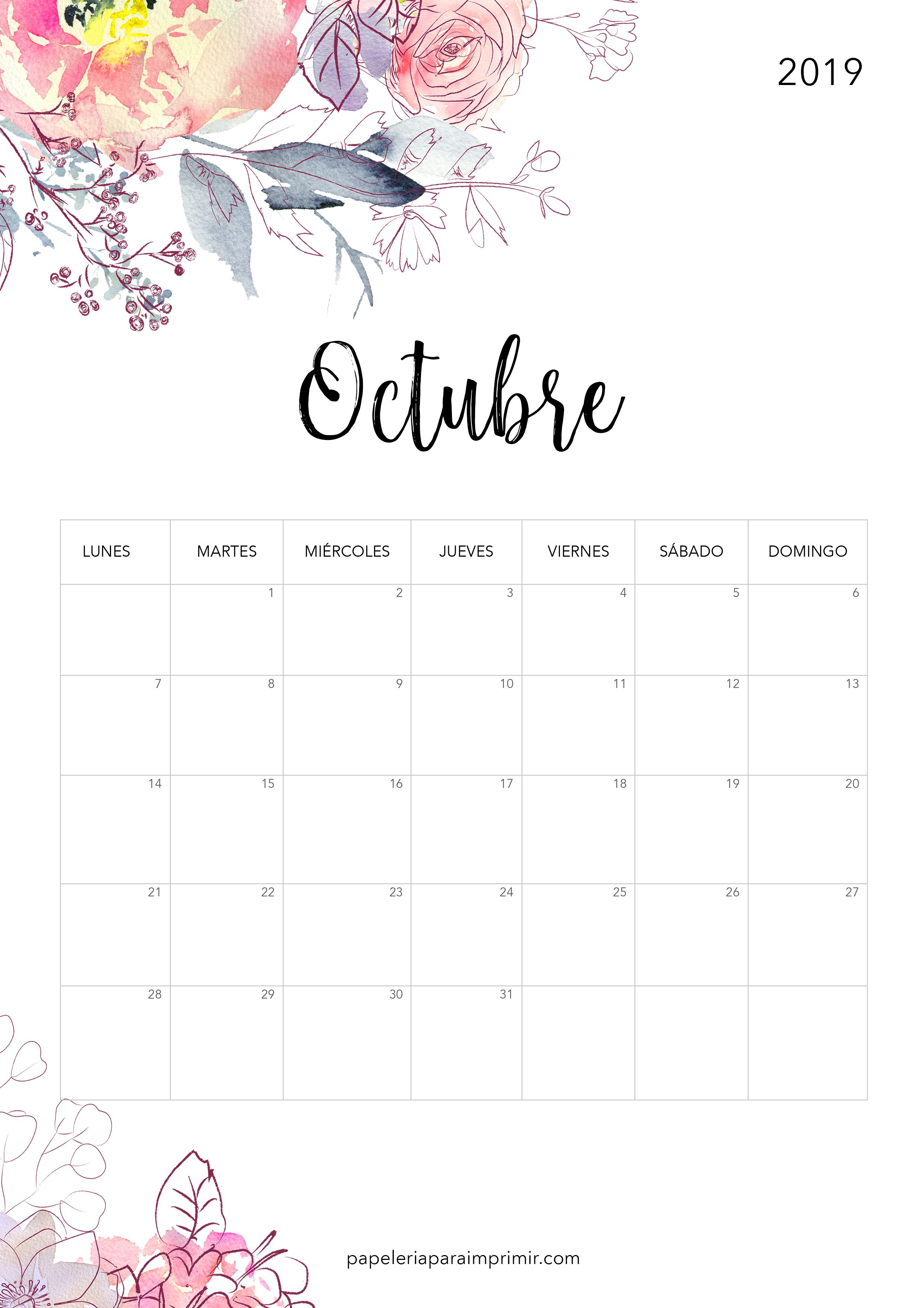 Fondos de pantalla de calendario de Octubre 2019 - FondosMil