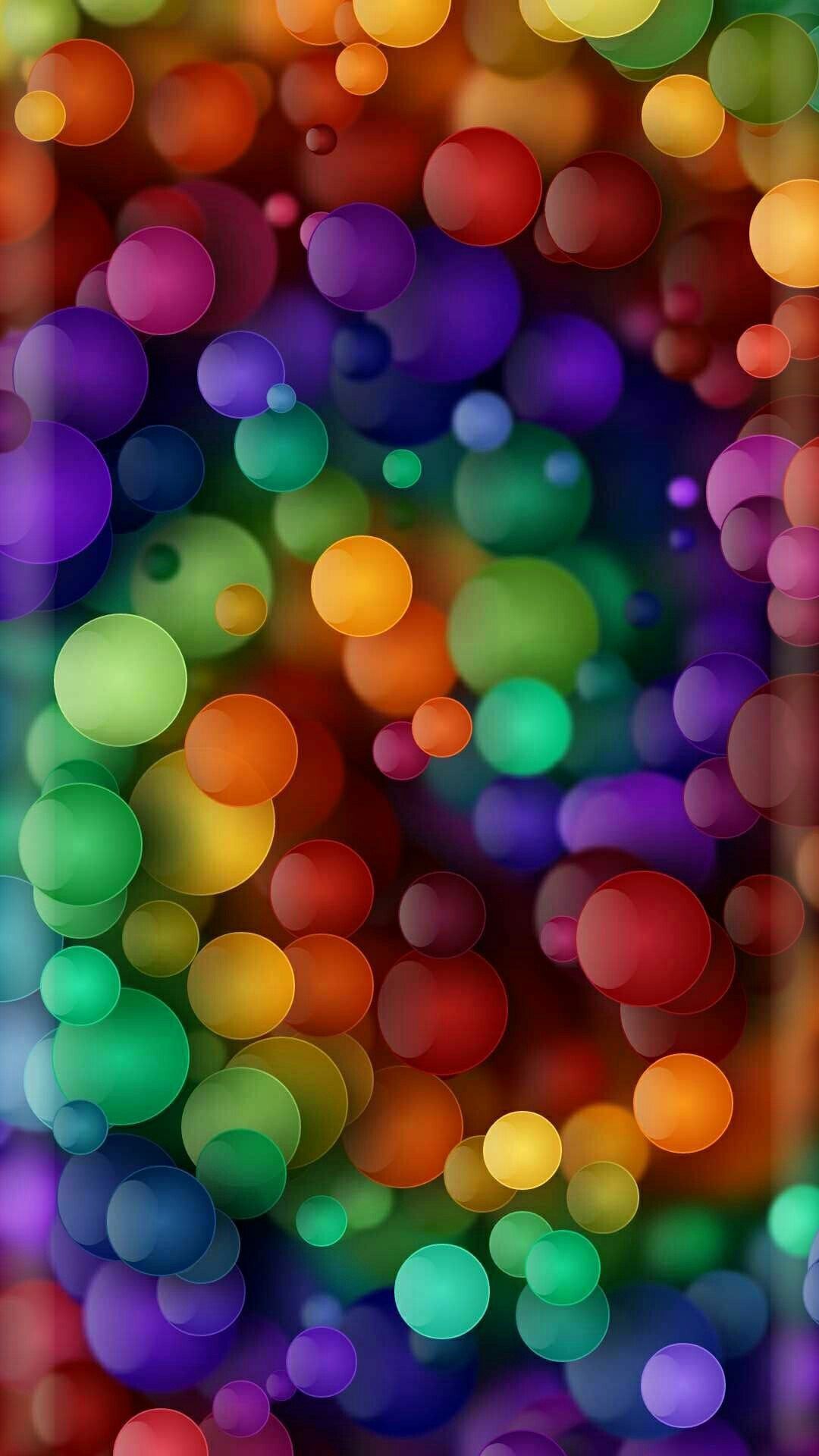 arco iris #burbujas #fondo #papel de pared #SmartphoneWallpaper | linda