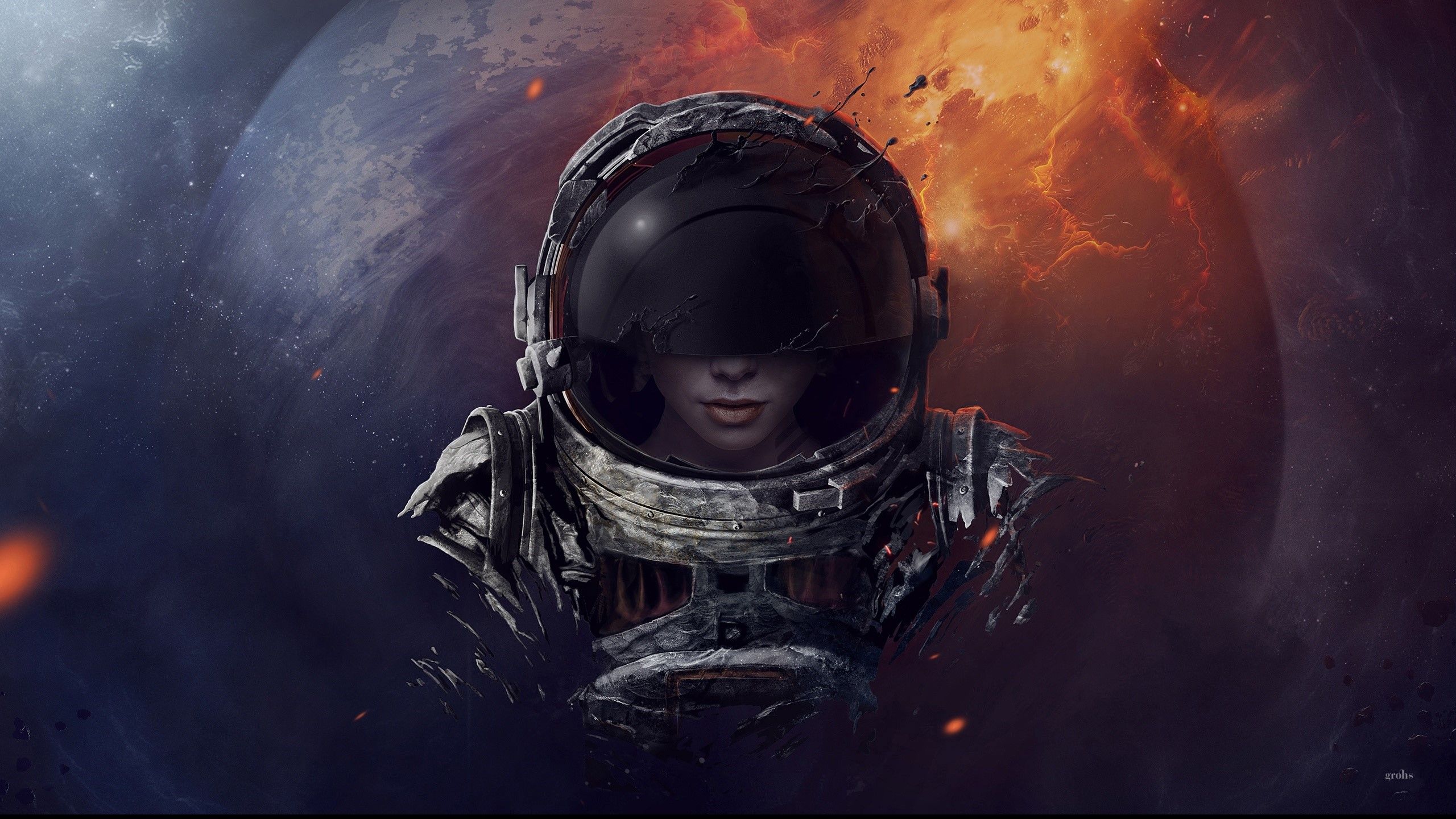 Fondo de pantalla de astronauta 2560x1440