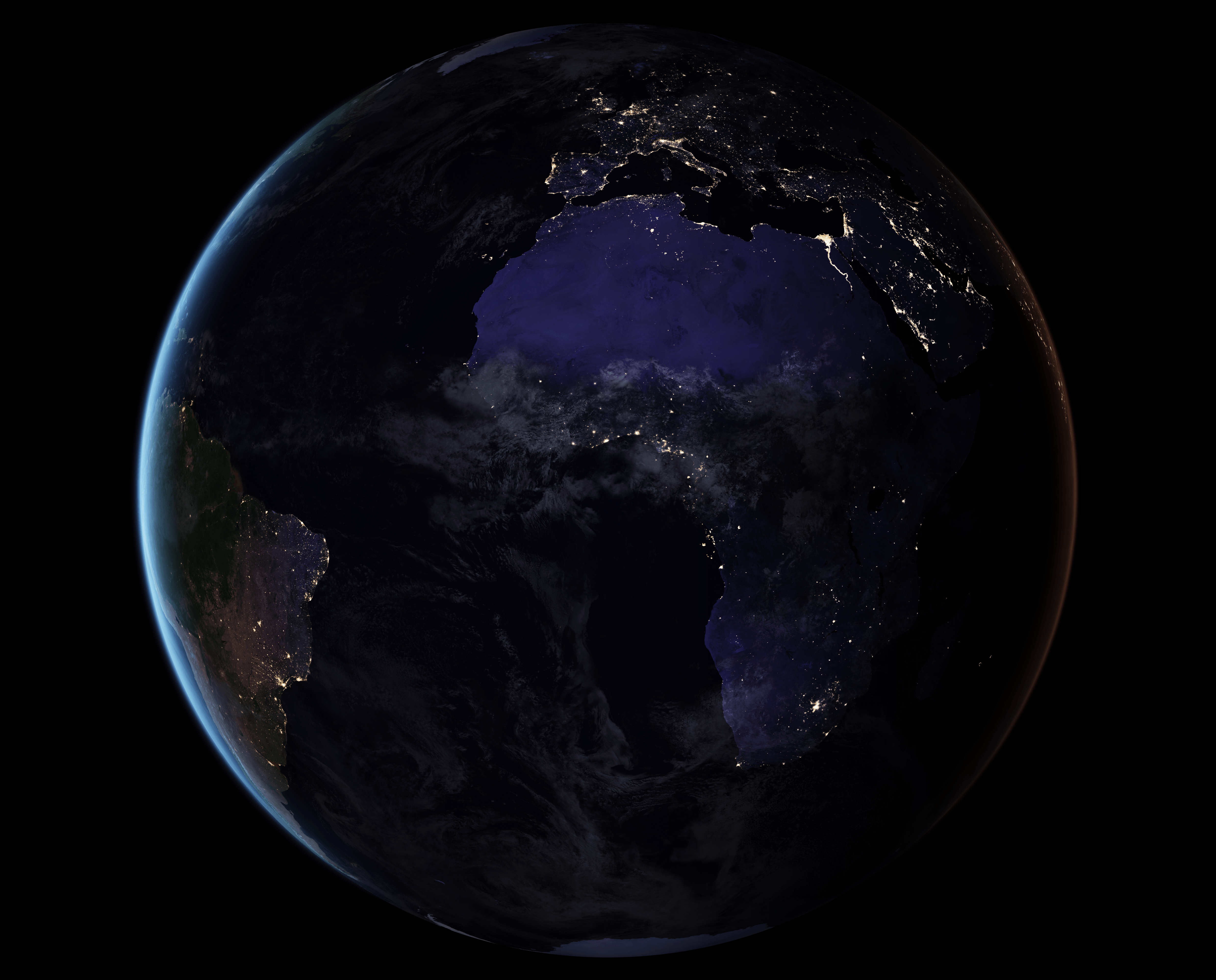 4 impresionantes fondos de pantalla de Earth Night Lights de la NASA