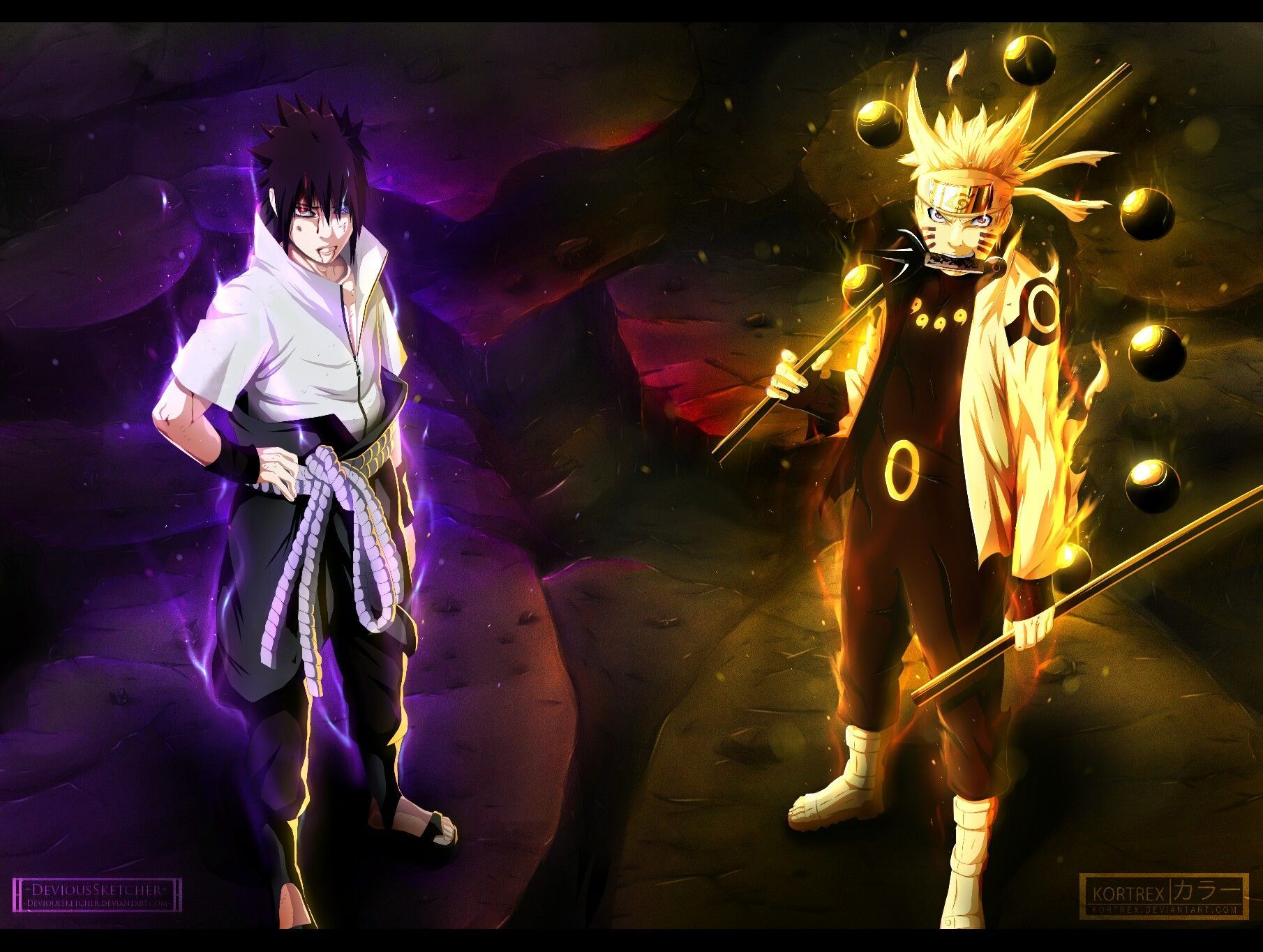 Fondos de pantalla de Naruto y Sasuke - FondosMil