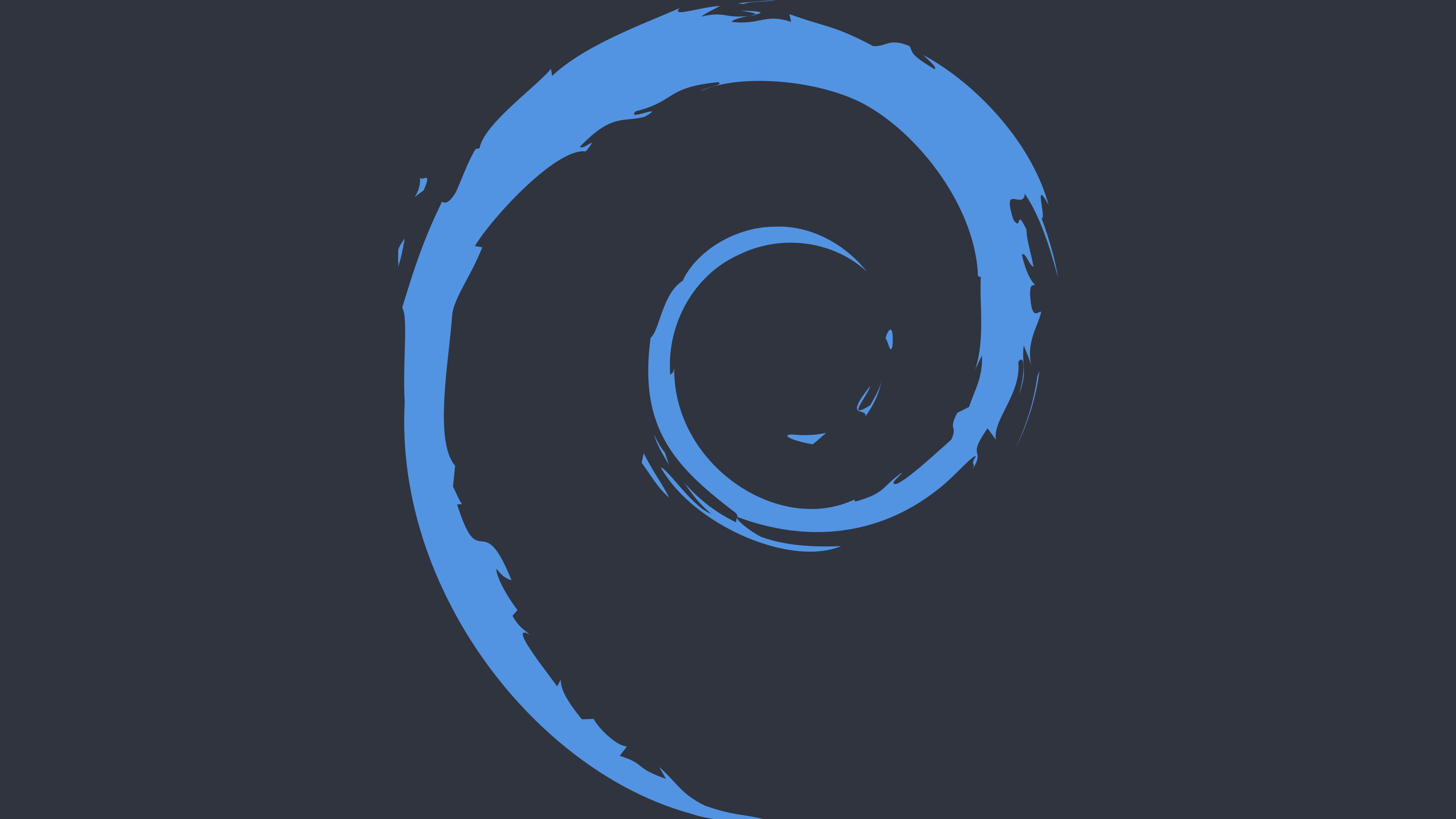 Fondo de pantalla digital en espiral negro y azul, Software libre, GNU, Linux