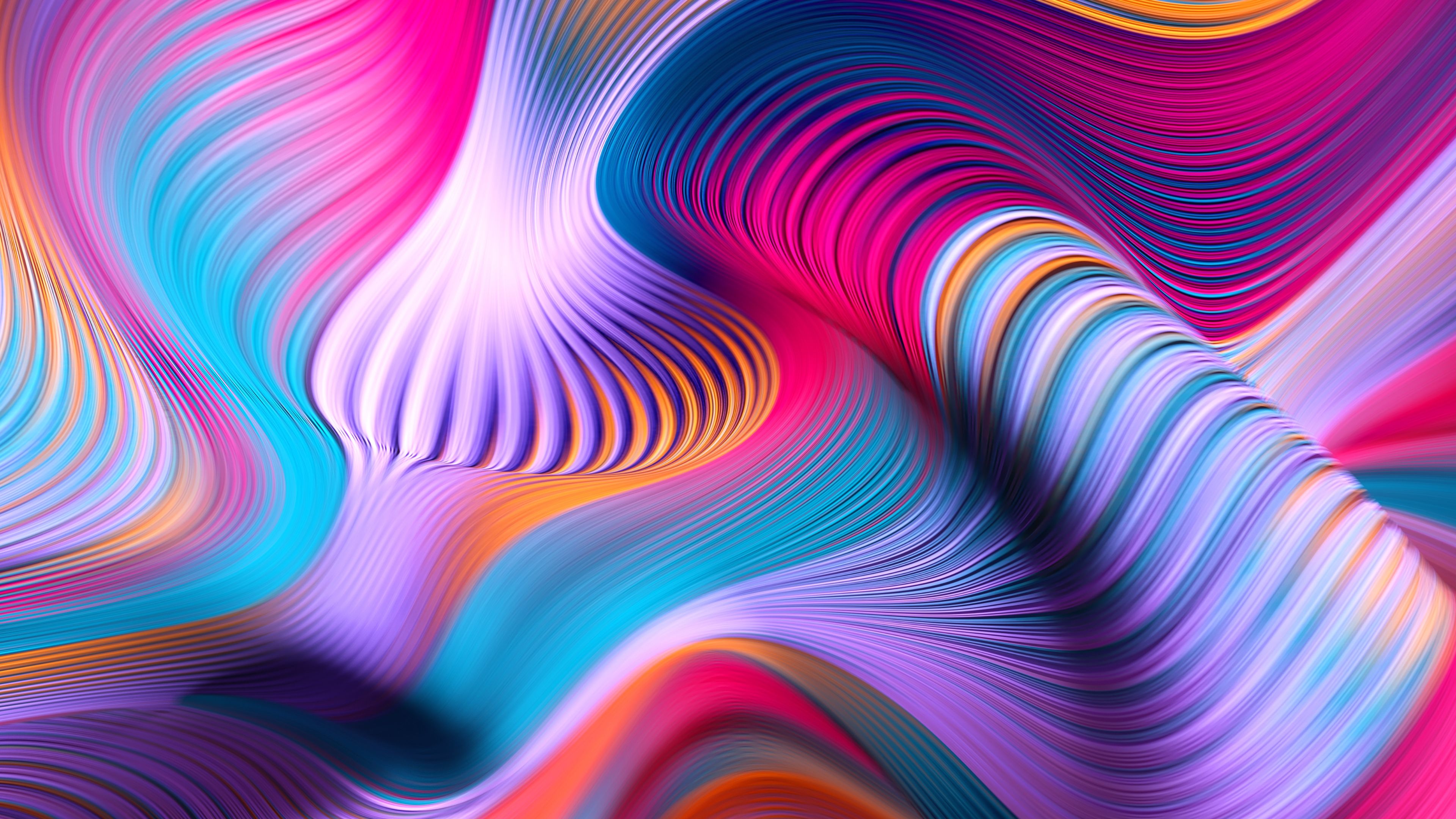 Descargar 3840x2160 Colorful Waves, Nested, Spiral Wallpapers para UHD