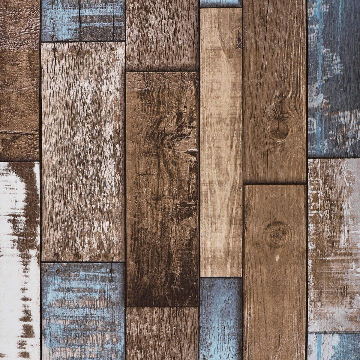 Rollo de papel pintado de madera reciclada Akea, papel pintado vintage de imitación de madera, para calcomanía para el hogar, restaurante, cafetería, etc. Tamaño 20.8 pulgadas x 32.8 pies, 57 pies cuadrados