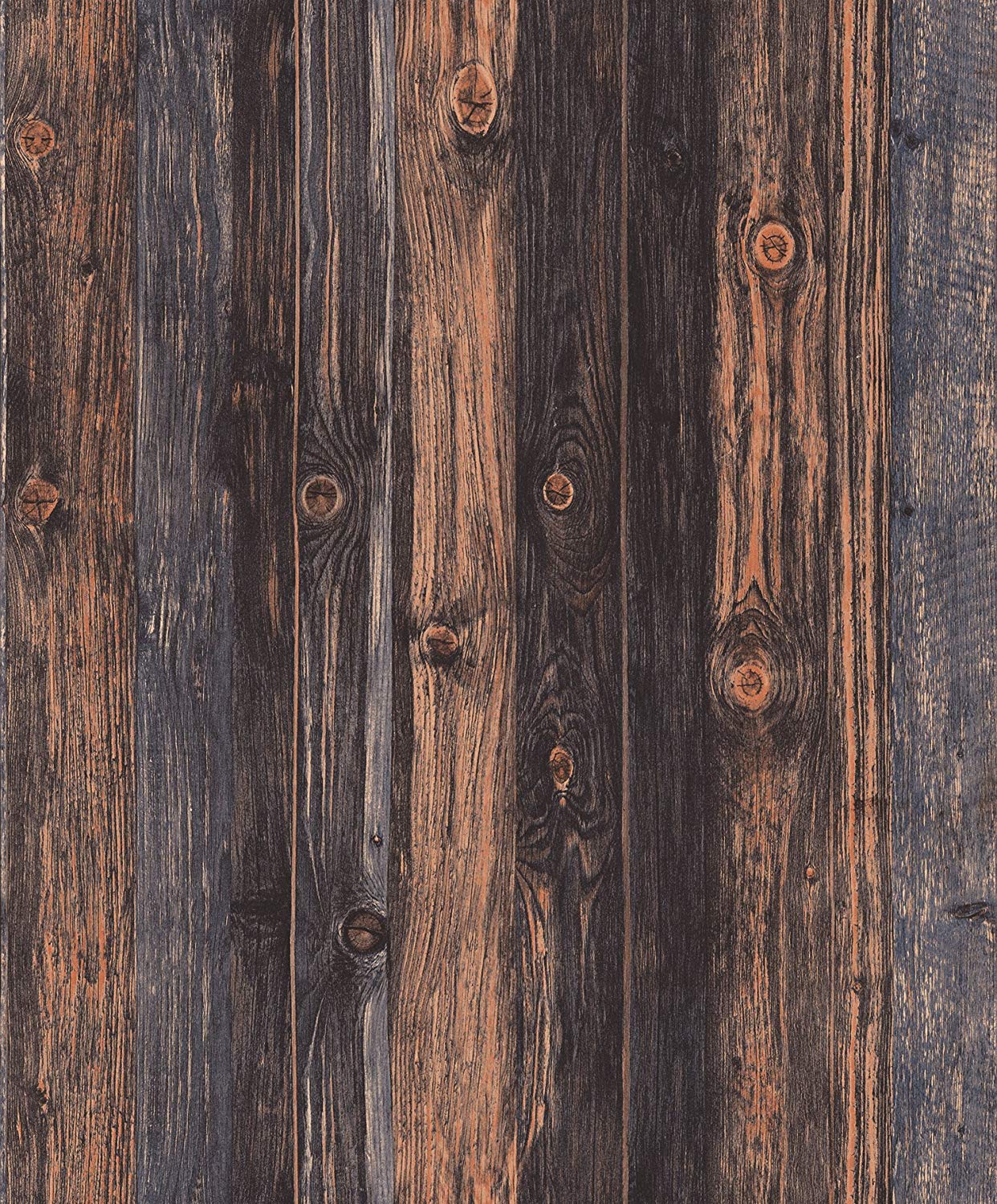 Blooming Wall Faux Vintage Barnwood Rollos de papel tapiz de madera Papel tapiz de panel de madera Murales de pared para decoraciones del hogar, 20.8 In32.8 Ft = 57 Sq.ft