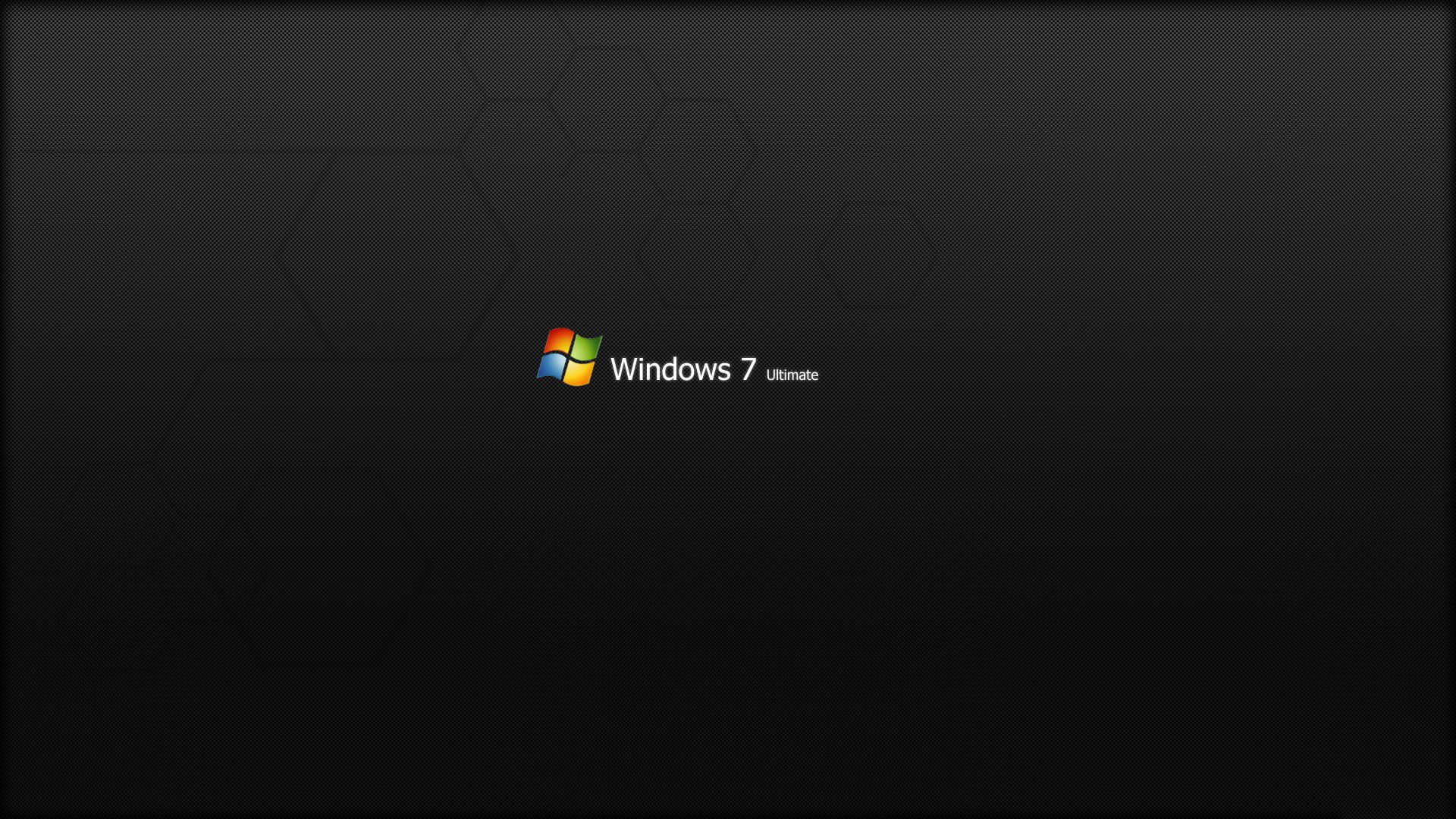 Windows 7 Ultimate Logo Carbon Texture Fondo De Escritorio