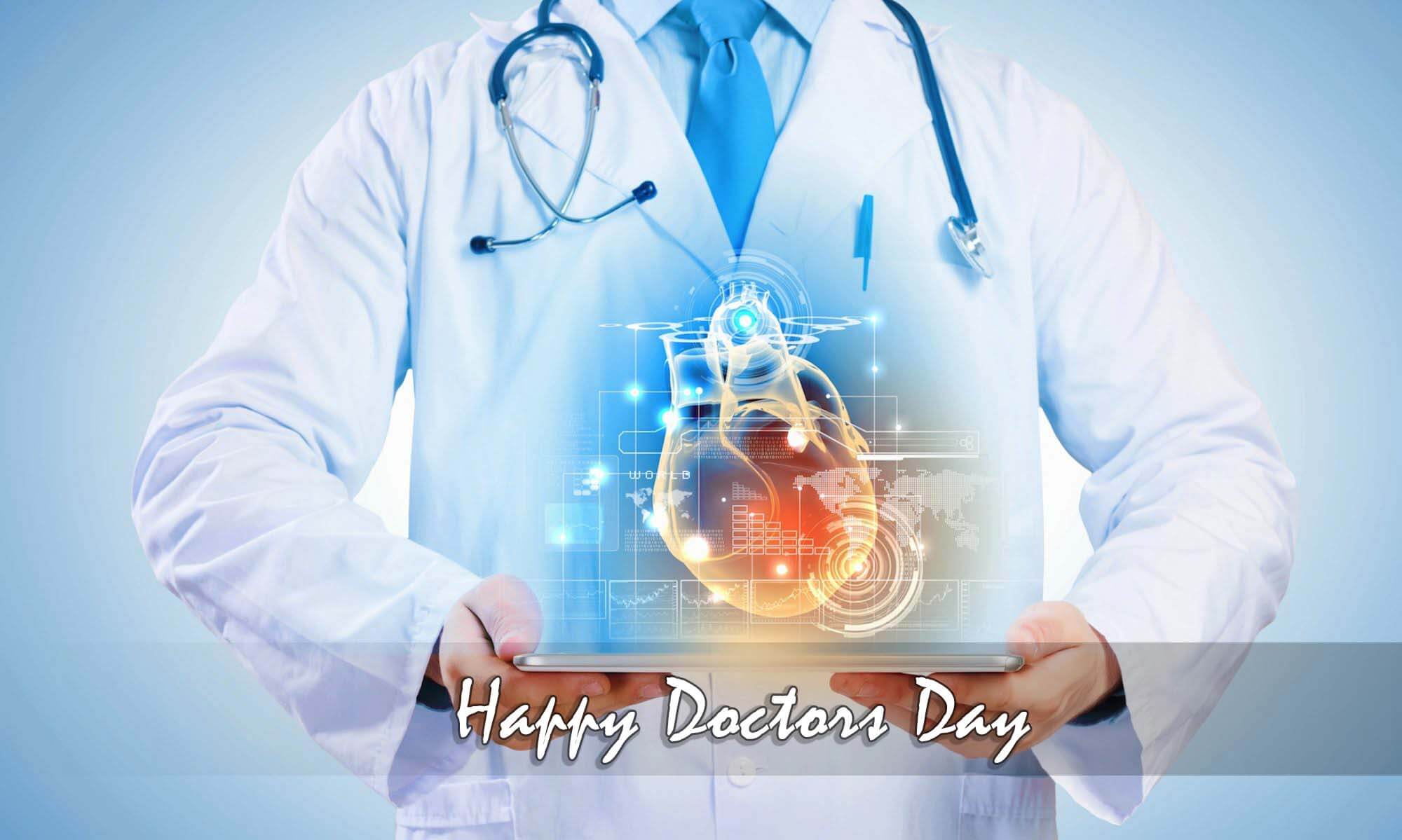 Happy Doctors Day Wishes Greetings Ai Cardiac Hd Wallpaper
