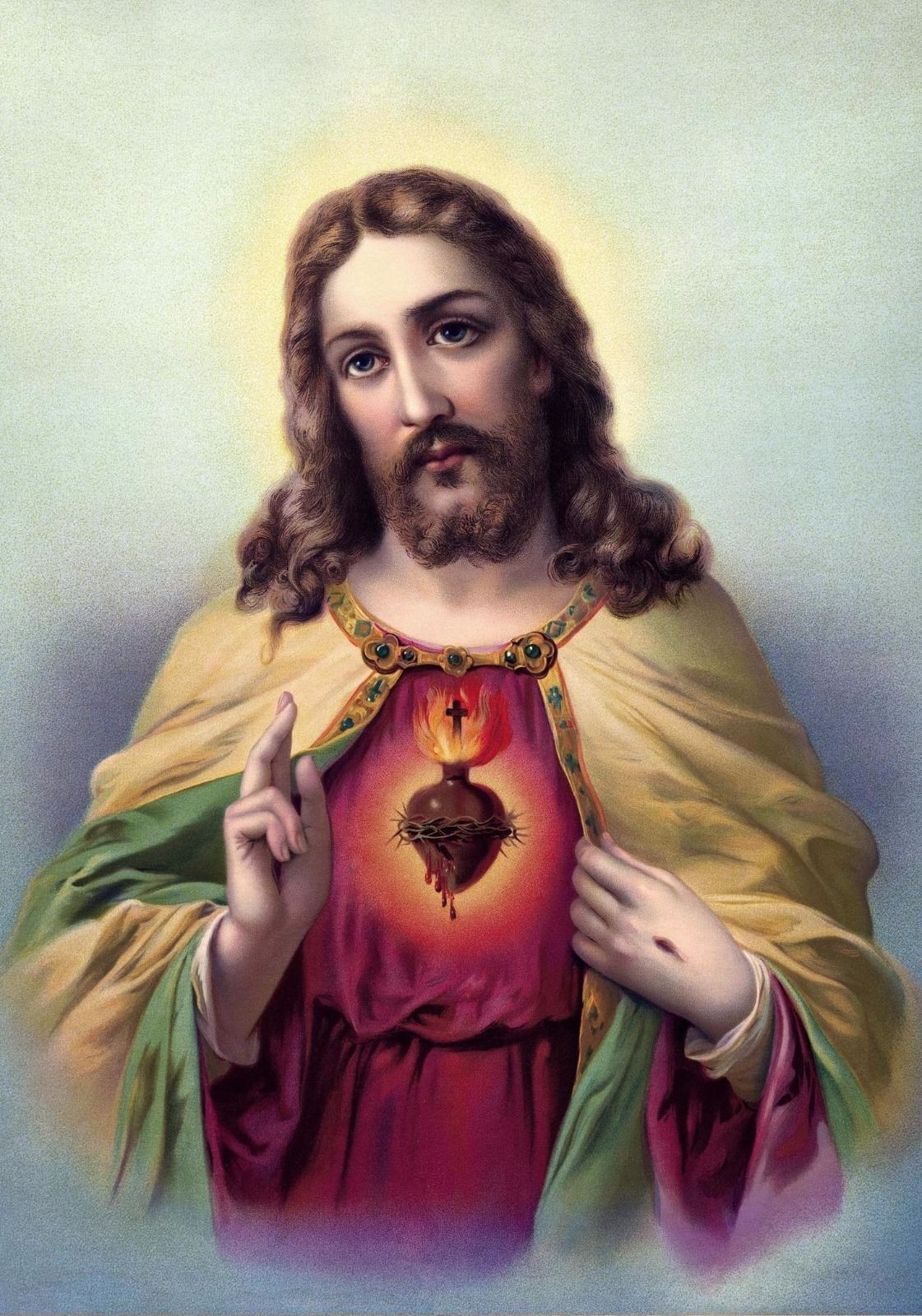 Sagrado Corazón de Jesús imprimir Jesucristo POSTER A3 Jesús pintura