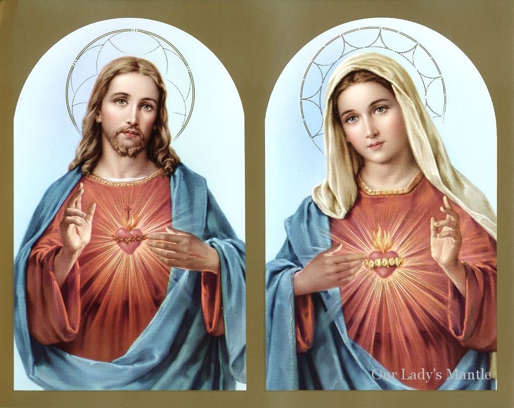 Imágenes del Sagrado Corazón de Jesús y del Inmaculado Corazón de María | Mejor