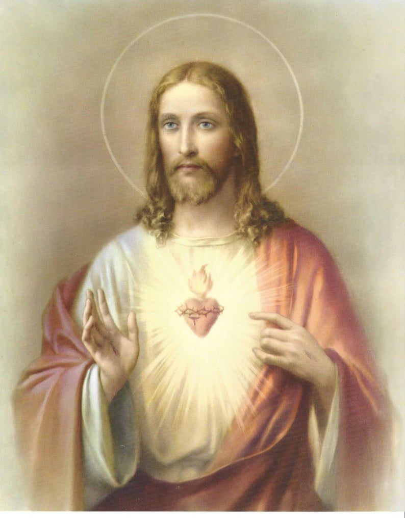 Imagen del Sagrado Corazón de Jesús Lámina Católica - 8 
