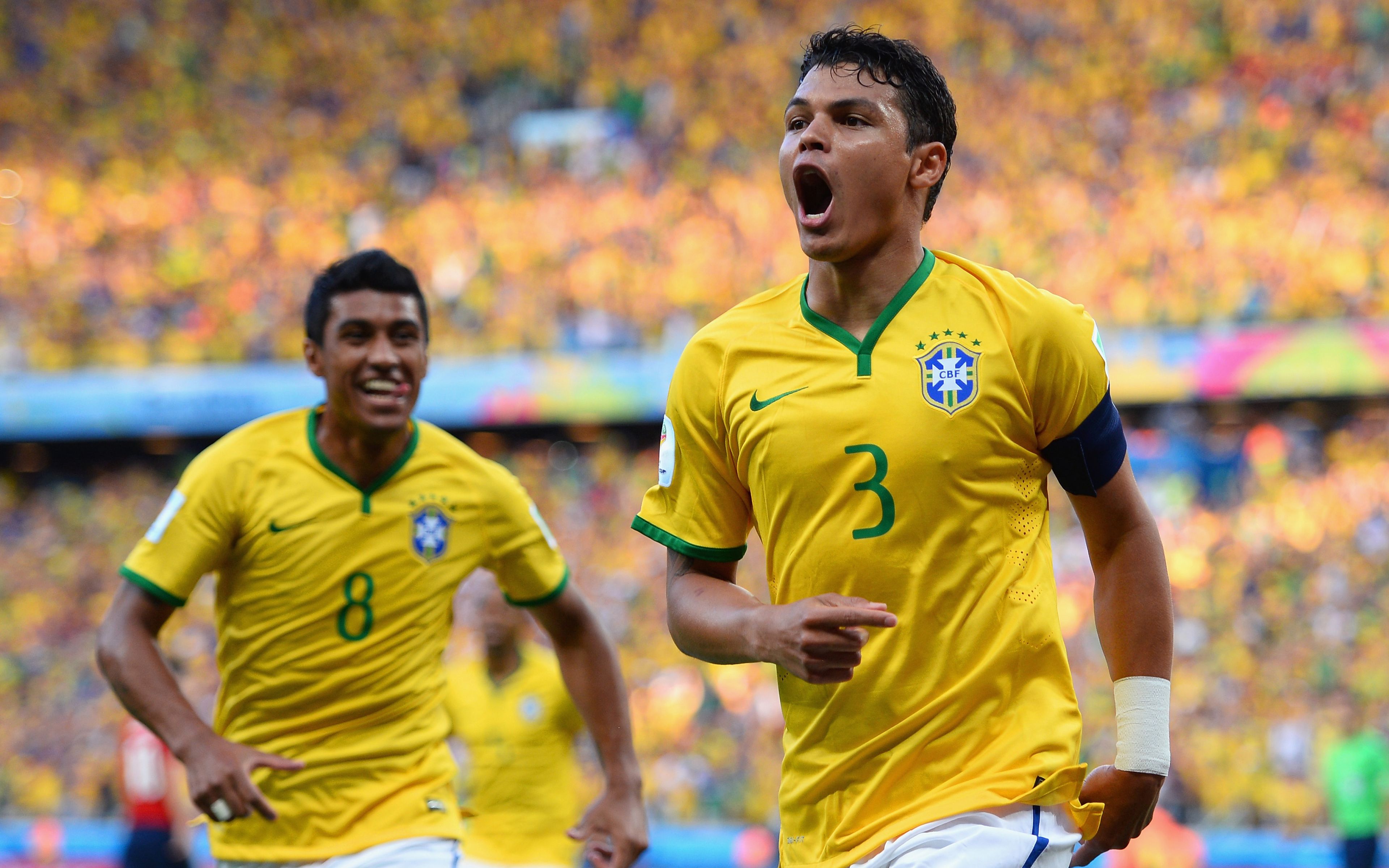 Descargar fondos de pantalla Thiago Silva, fútbol, 4k, fútbol brasileño