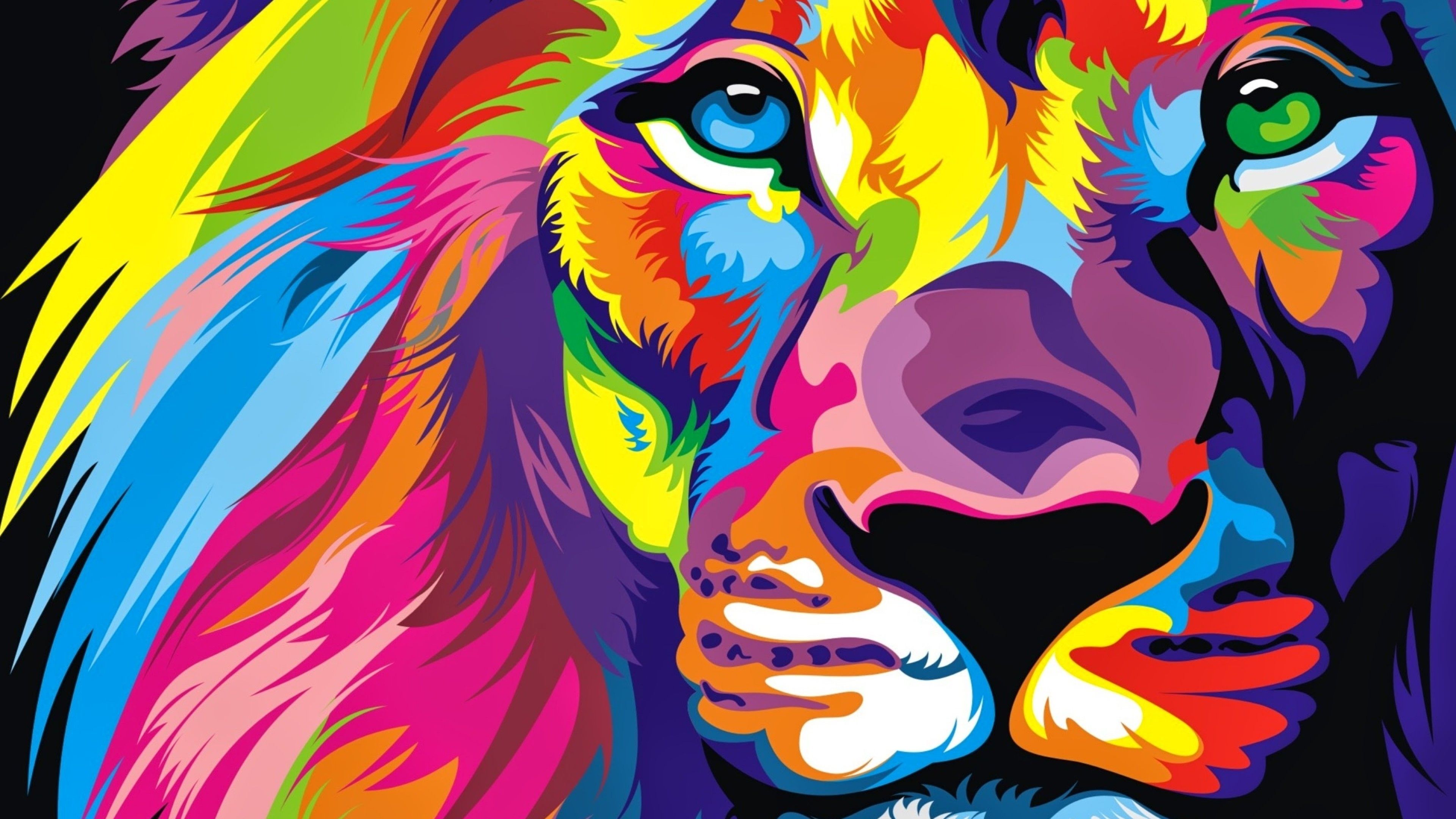 68+ fondos de pantalla coloridos del león
