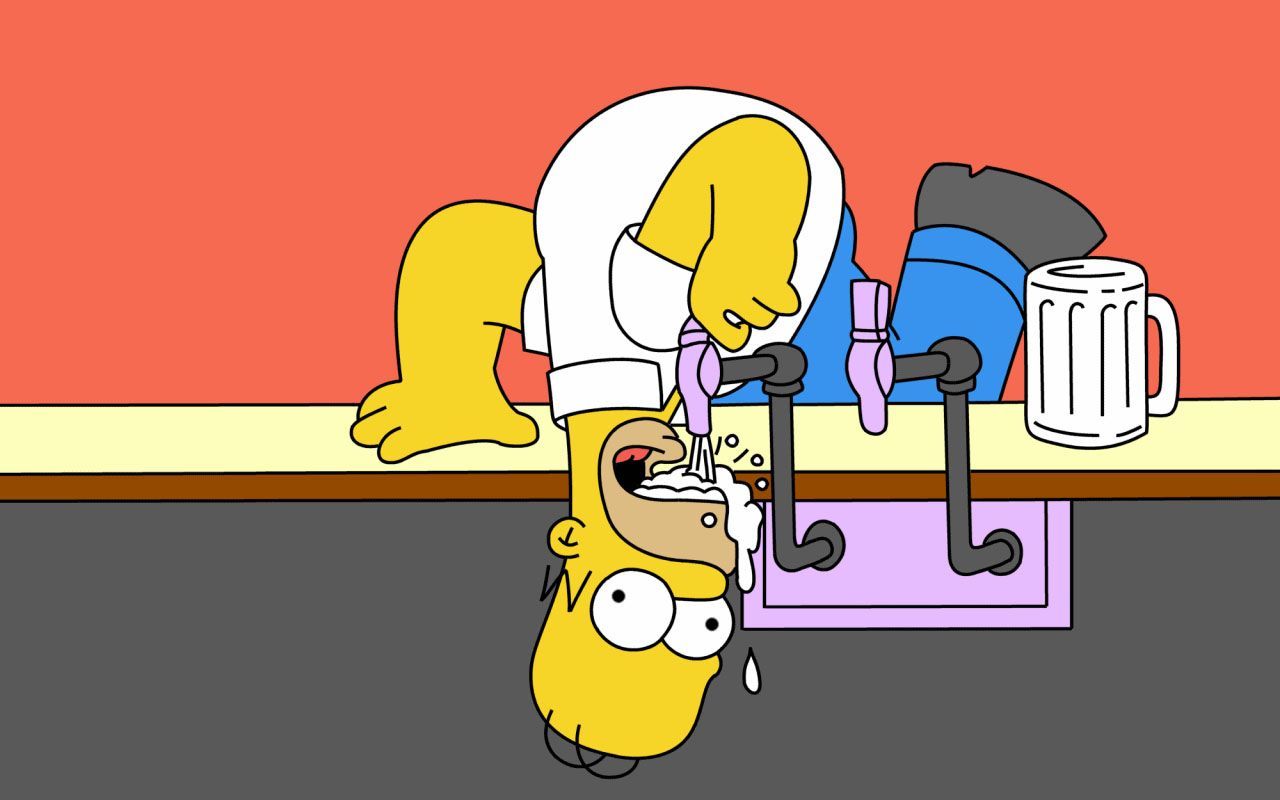 Homer Simpson Beer Footb HD fondo de pantalla, imágenes de fondo